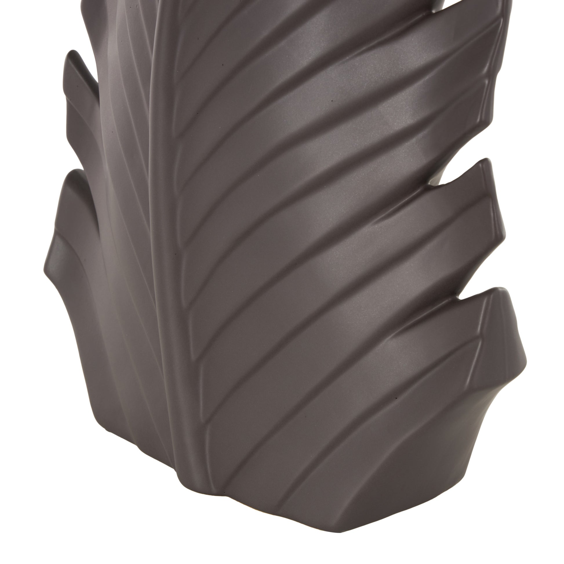 Leaf Ceramic Palm Decorative Vase 10" x 4" x 15"