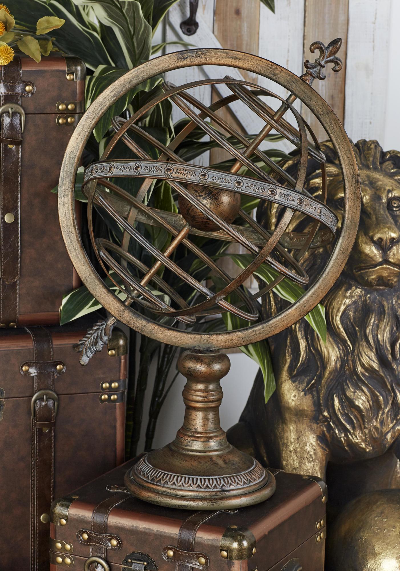 Compass Brass Metal Educational Globe