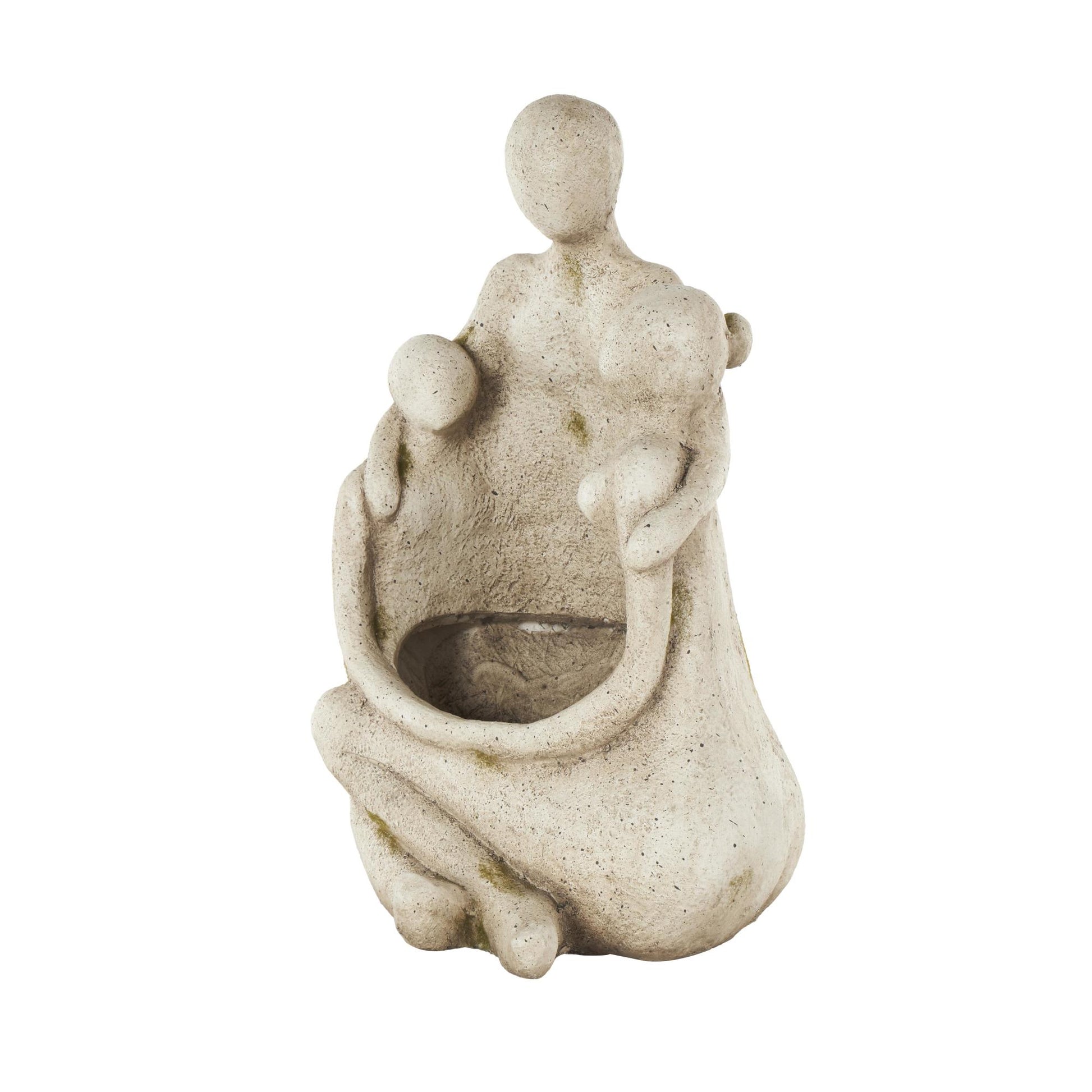 Family Cream Magnesium Oxide Sitting Indoor Outdoor Planter
