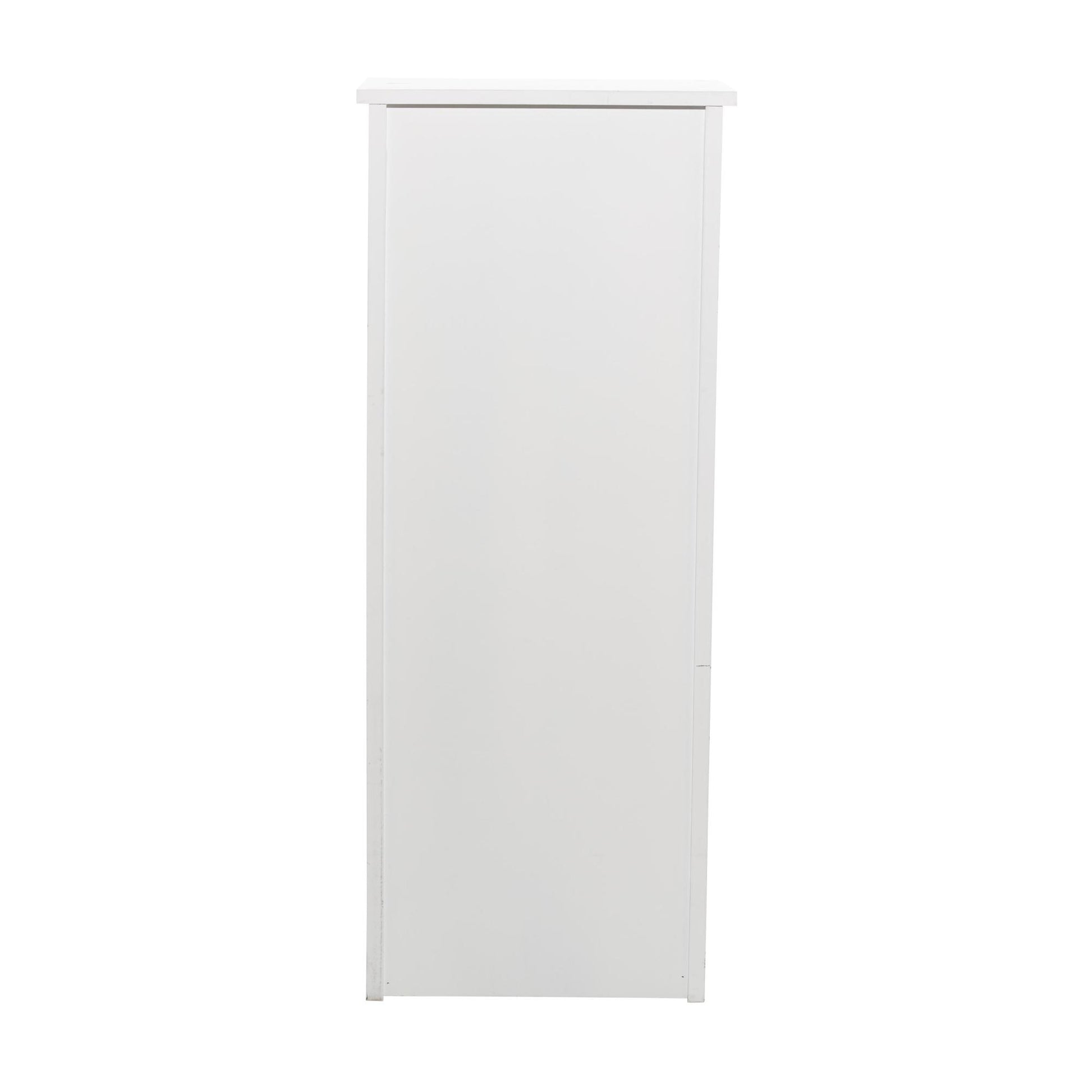 White Wooden 4 Shelf Storage Shelving Unit