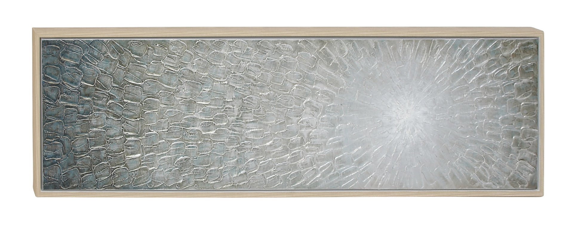Starburst Gray Canvas Radial Living Room Framed Wall Art with Brown Frame