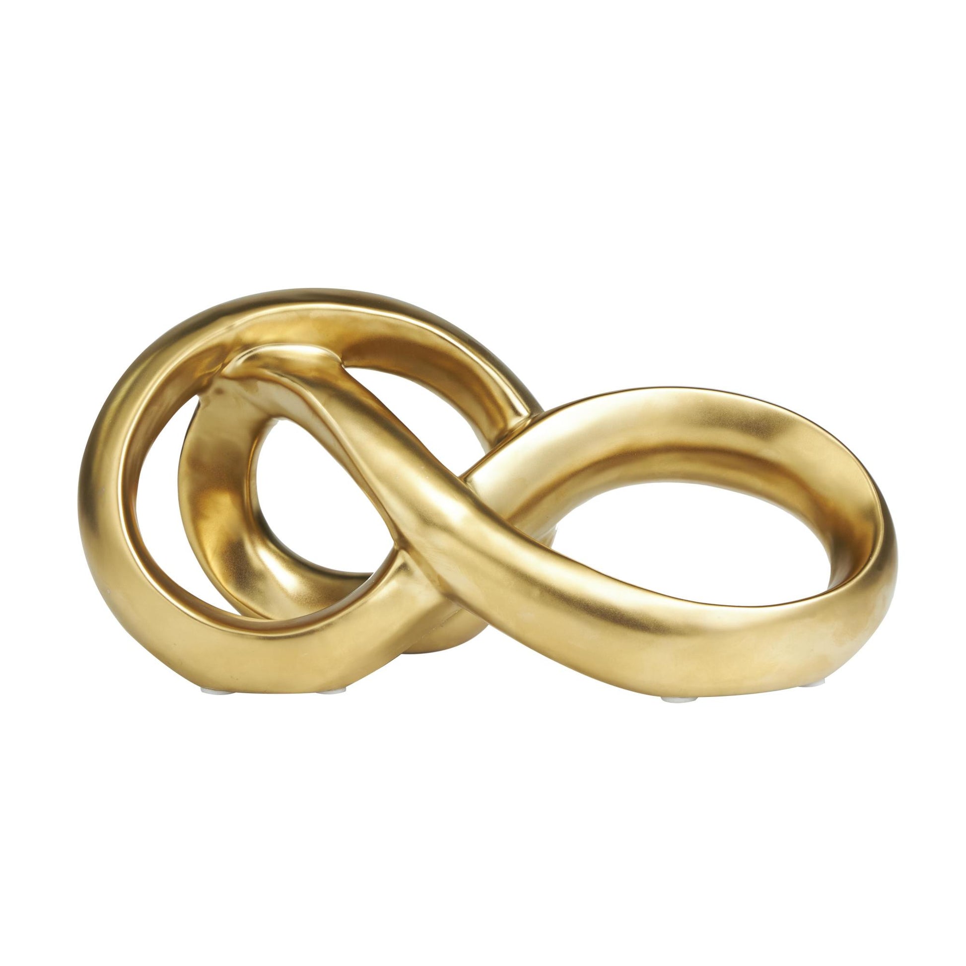 Abstract Ceramic Infinity Loop Decorative Sculpture