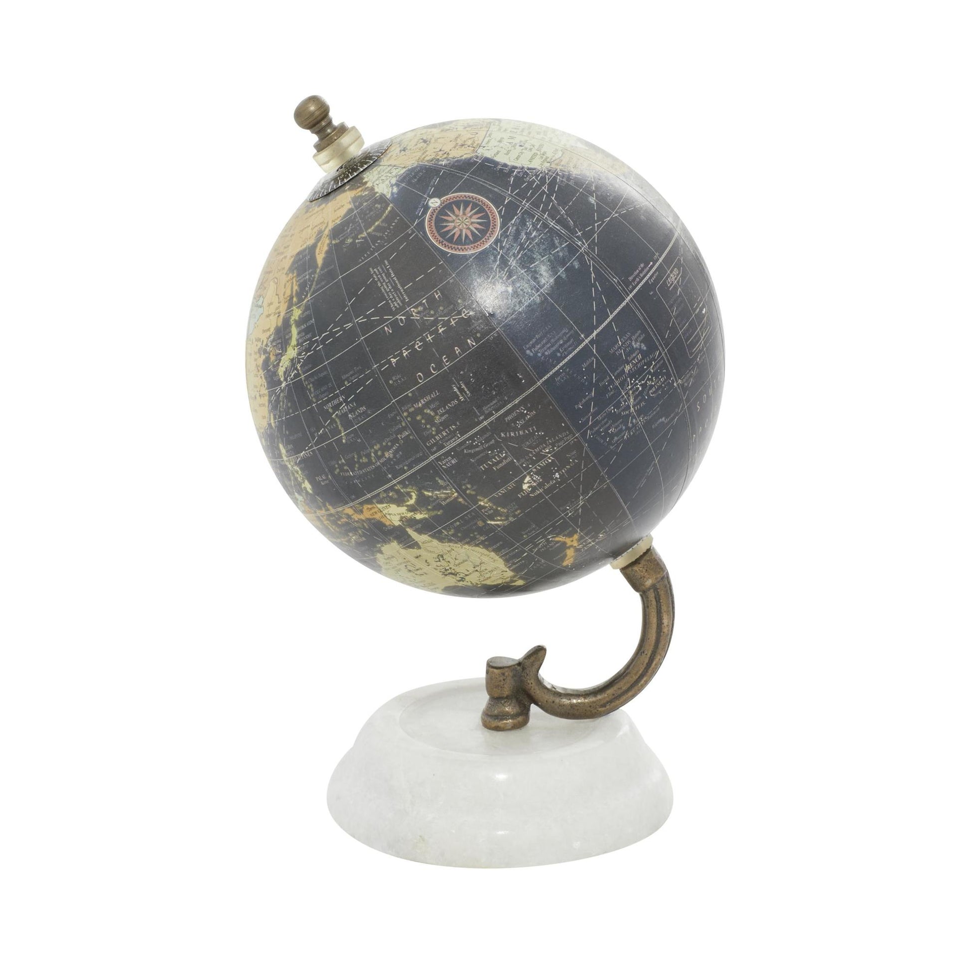 World Map Marble Educational/Geographic Earth Globe with Marble Base