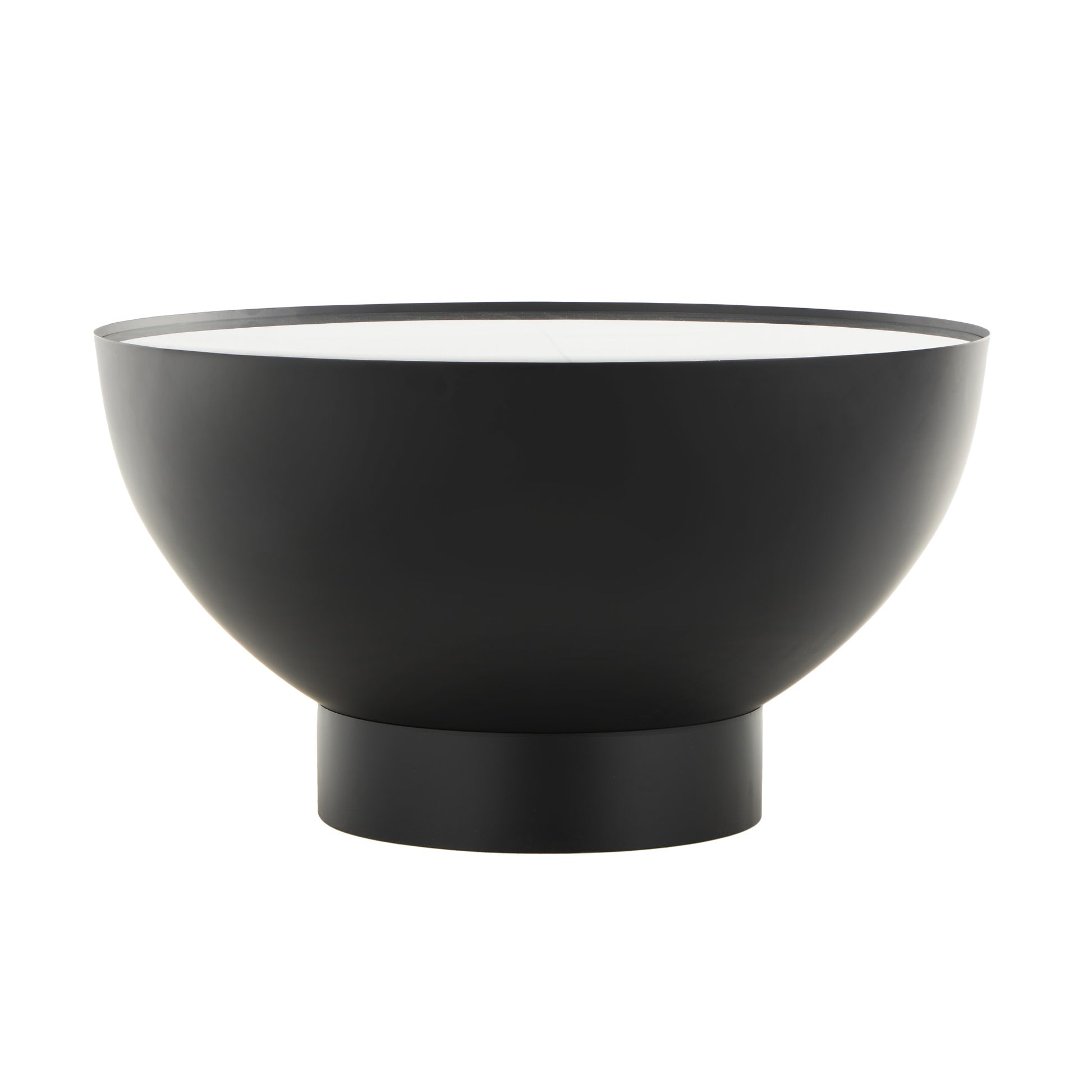 Geometric Black Metal Accent Table with Glass Tabletop and Elevated Base