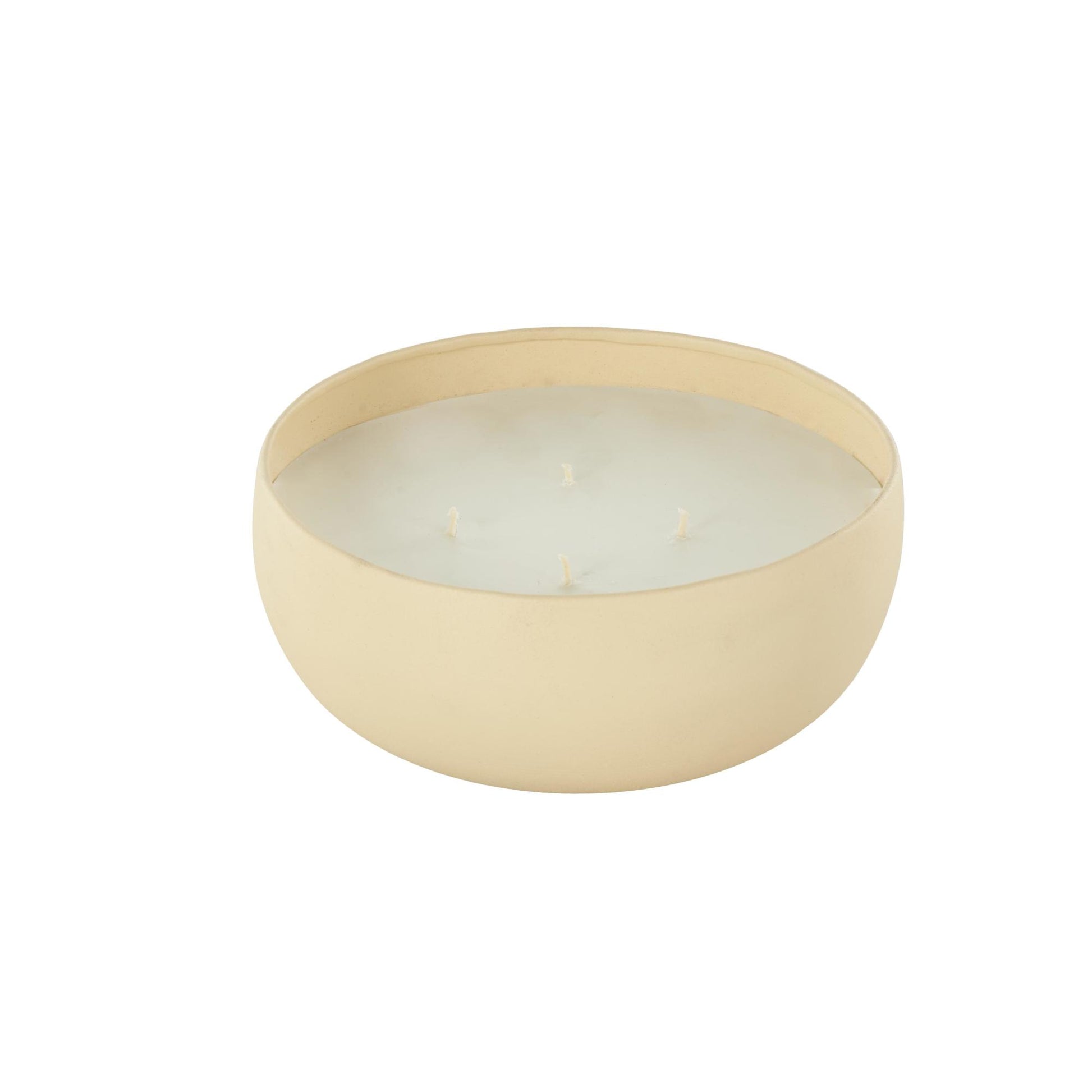 Metal Tangerine Splash Scented Textured 34oz 4 Wick Decorative Candle with White Wax