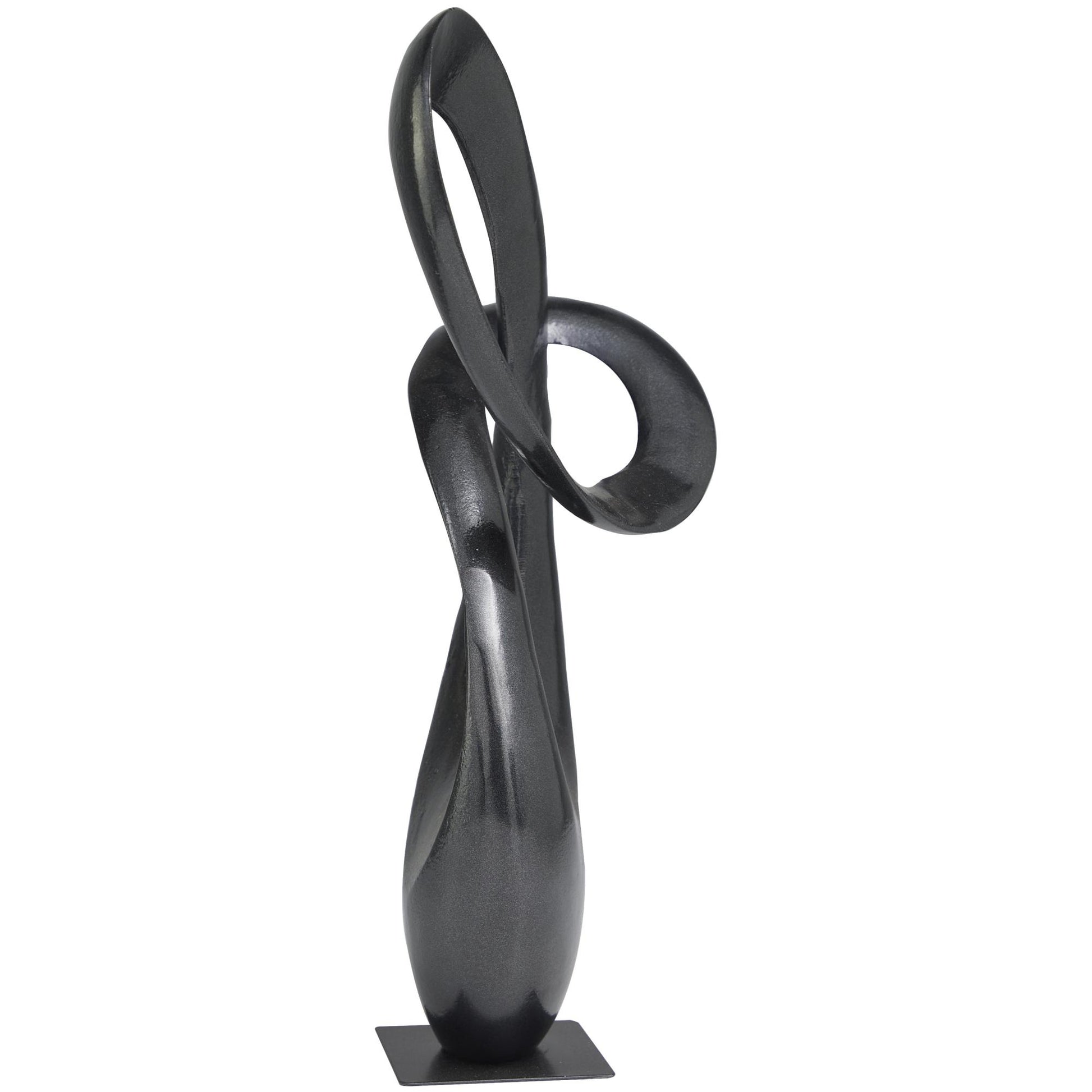 Abstract Aluminum Metal Decorative Sculpture 10" x 5" x 17"