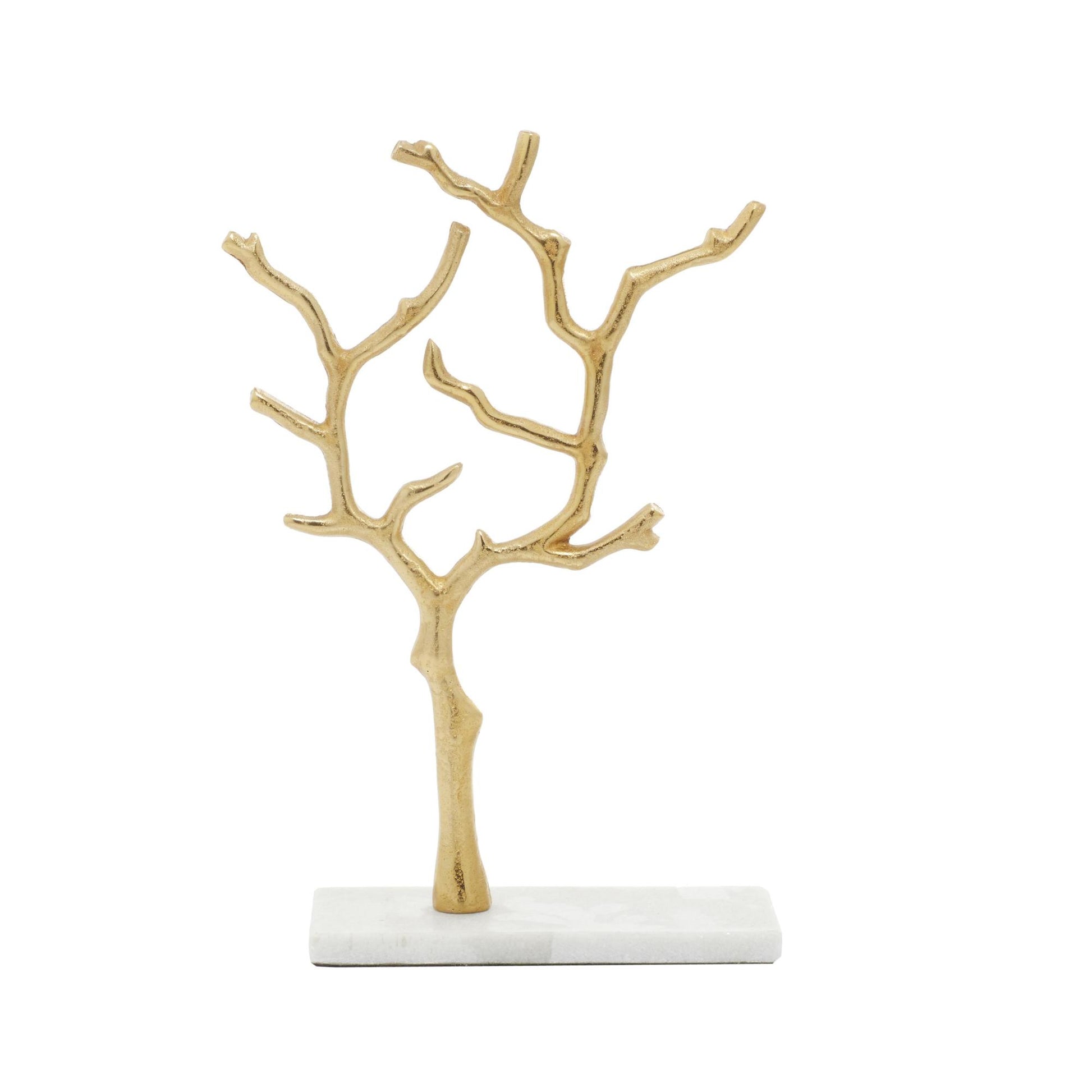 Tree Marble Display Jewelry Stand with Rectangular Base