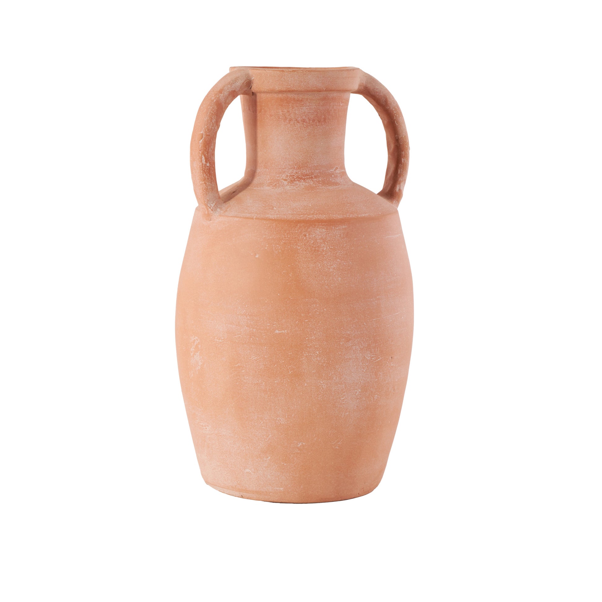 Pink Ceramic Terracotta Jug Decorative Vase with Handles