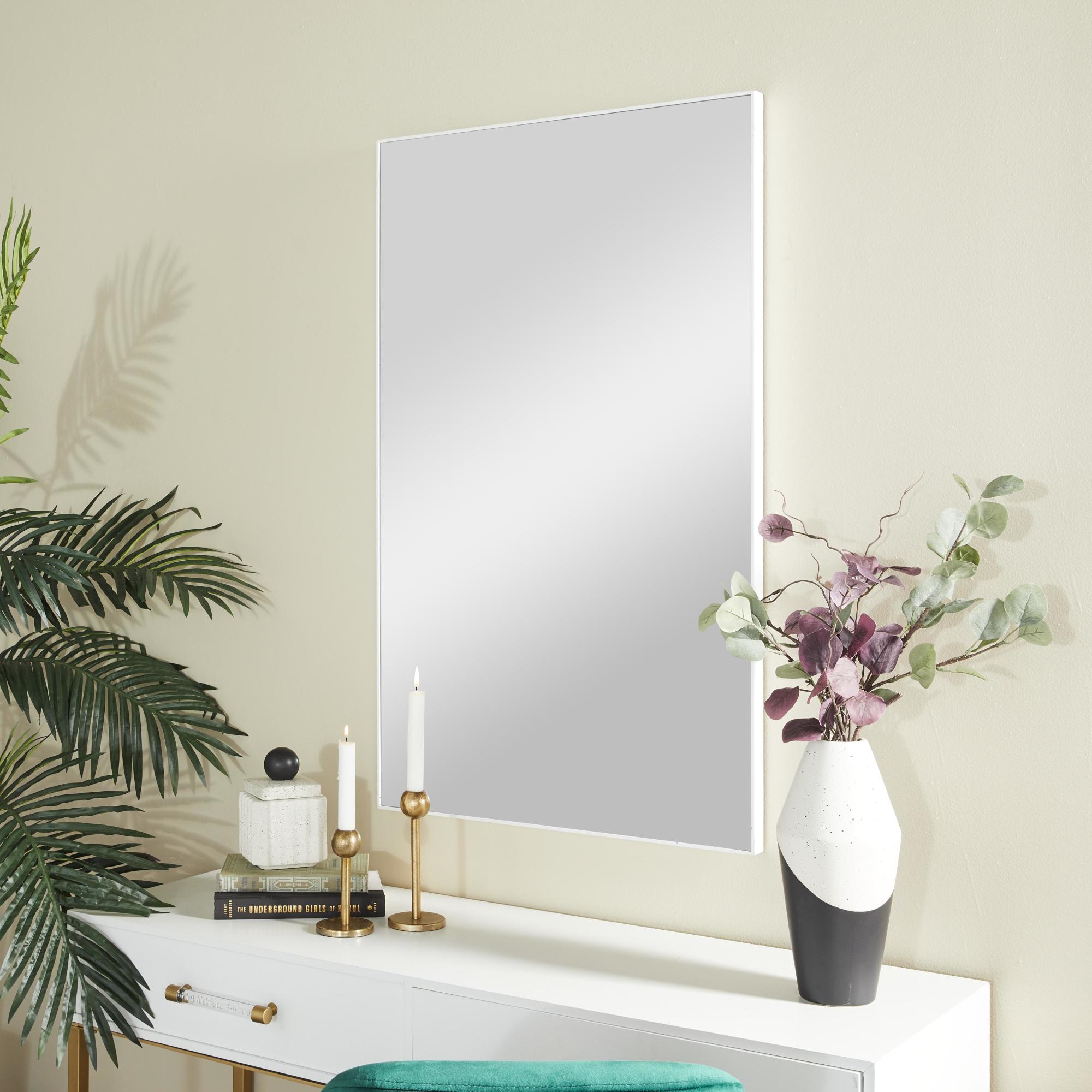 Wooden Room Wall Mirror with Thin Frame