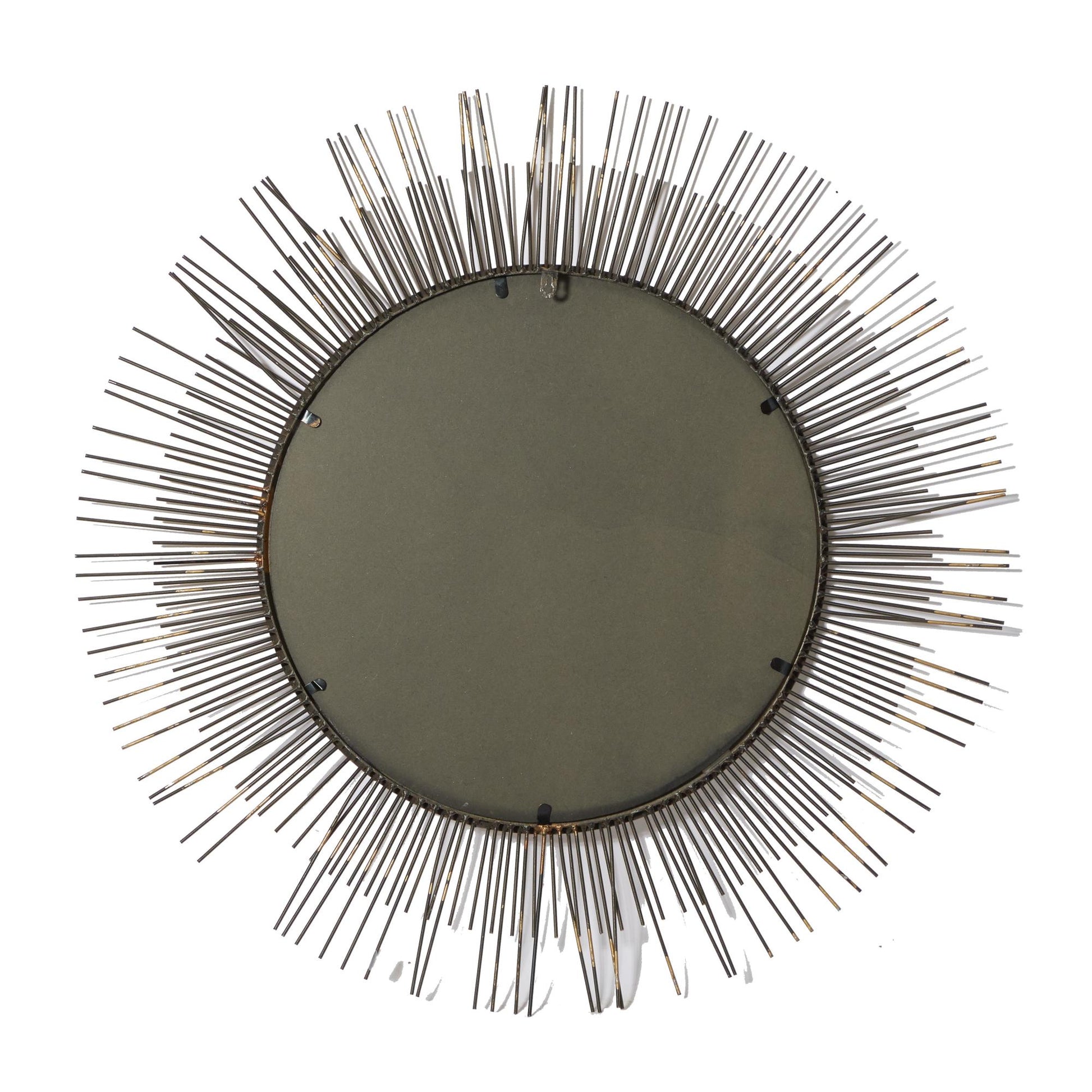 Starburst Gold Metal Room Wall Mirror with Thin Wire Rods
