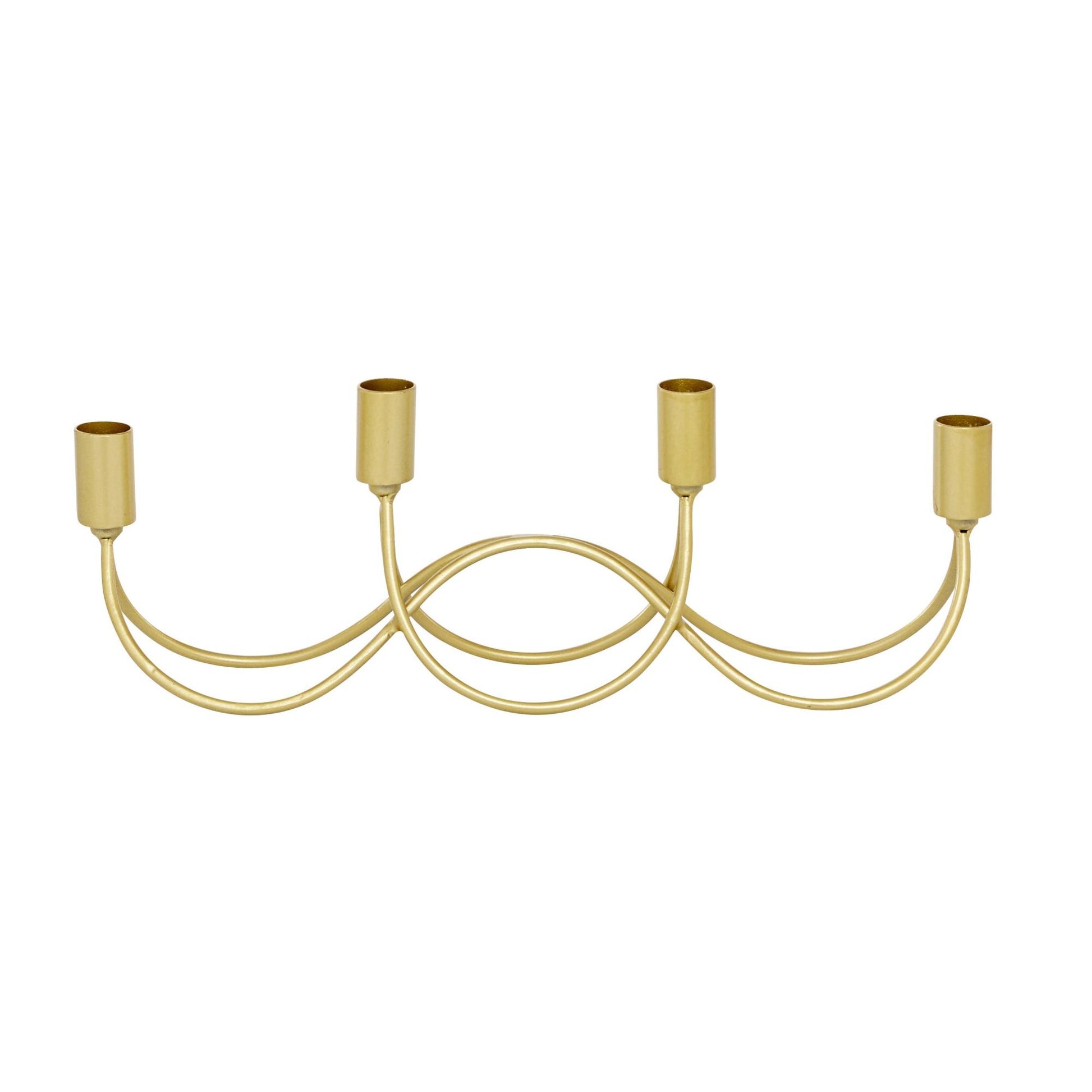 CosmoLiving by Cosmopolitan Gold Metal Decorative Candelabra
