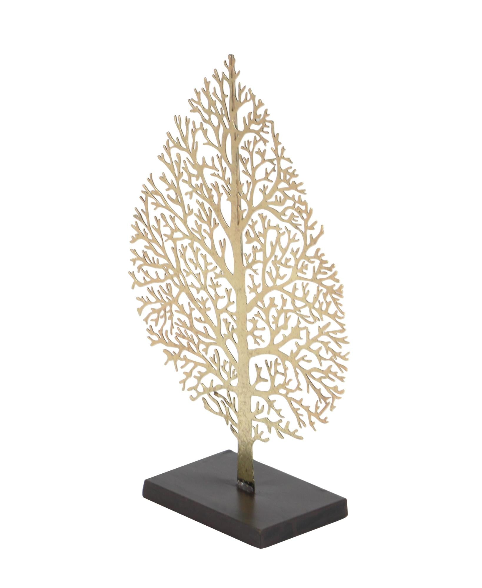 Tree Gold Metal Decorative Sculpture