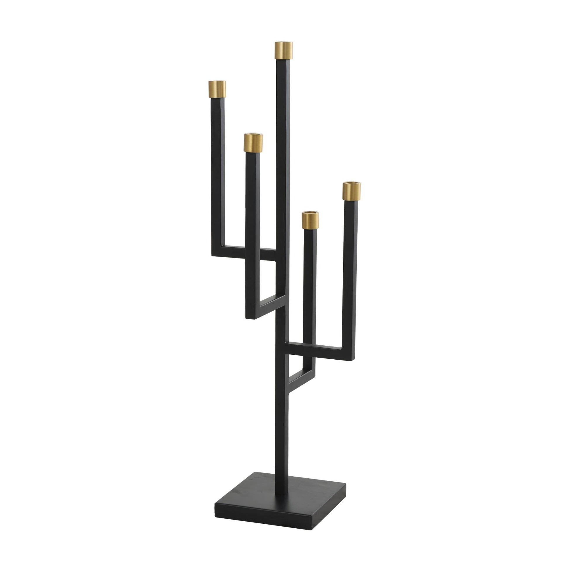Black Metal 5 Candle Decorative Candelabra