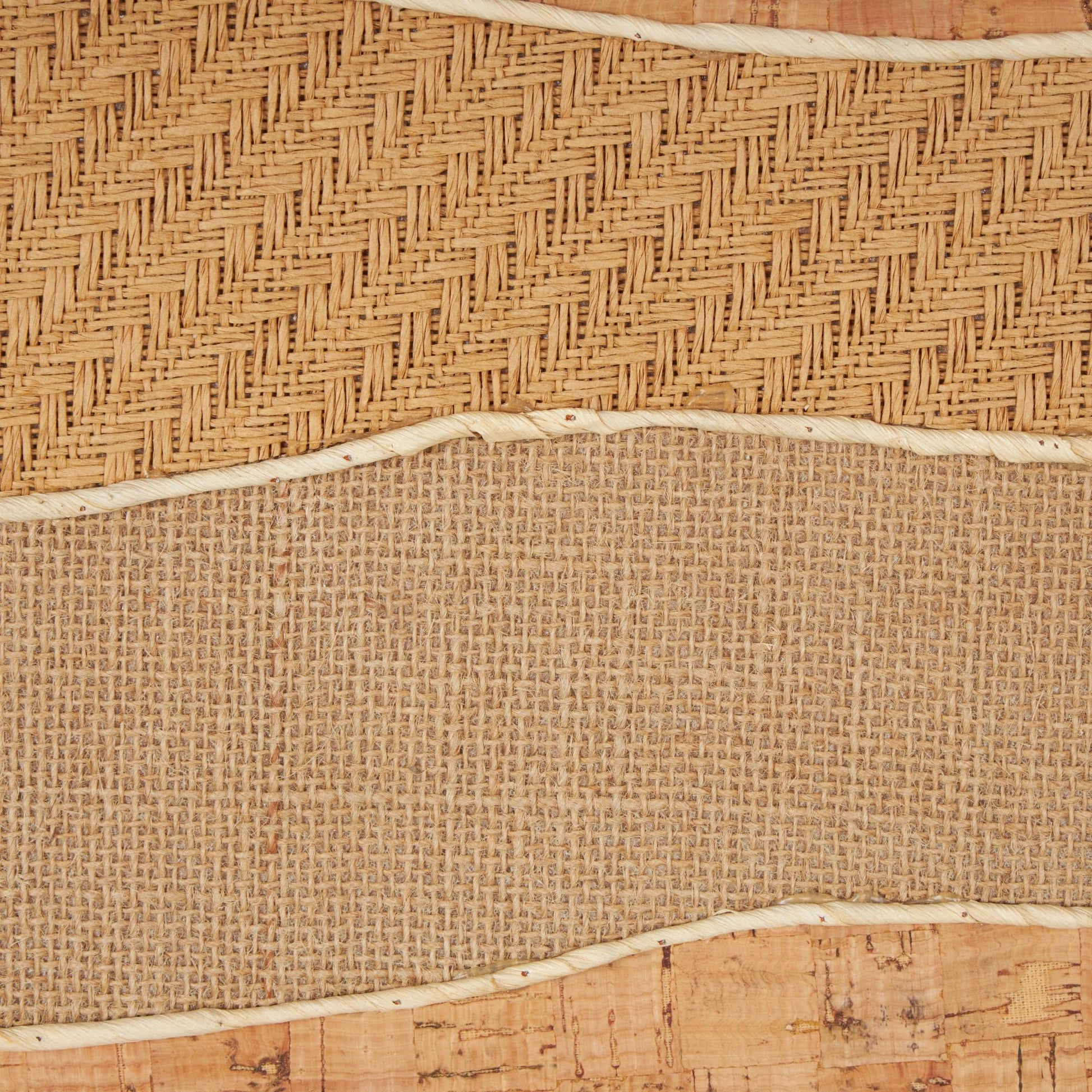 Abstract Brown Wood Handmade Horizontal Mixed Media Home Wall Decor with Various Textures and Patterns