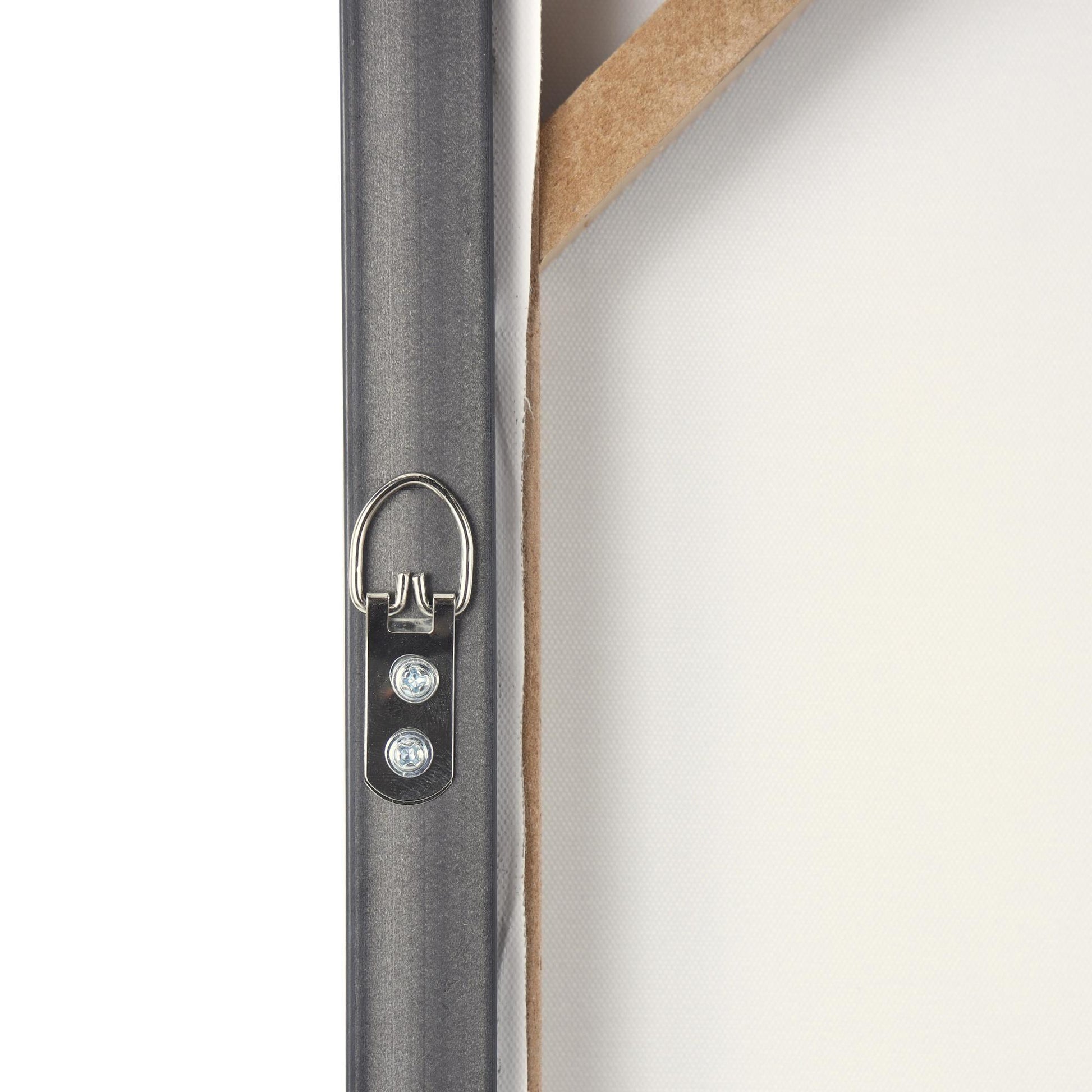 Set of 2 Geometric Blue Wooden Mixed Media Living Room Framed Wall Art with Overlapping Shapes and Black Frames