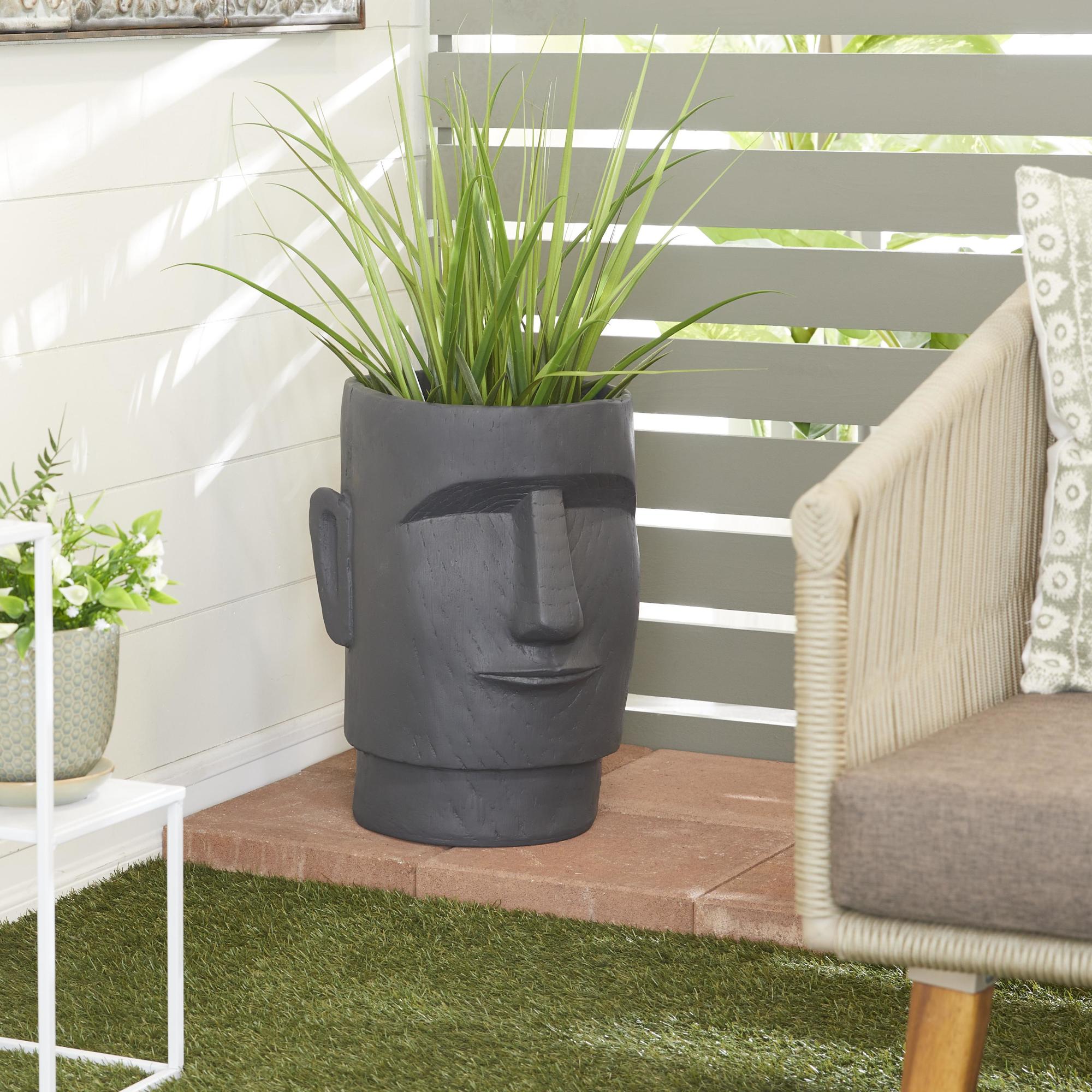 Face Magnesium Oxide Easter Island Indoor Outdoor Planter