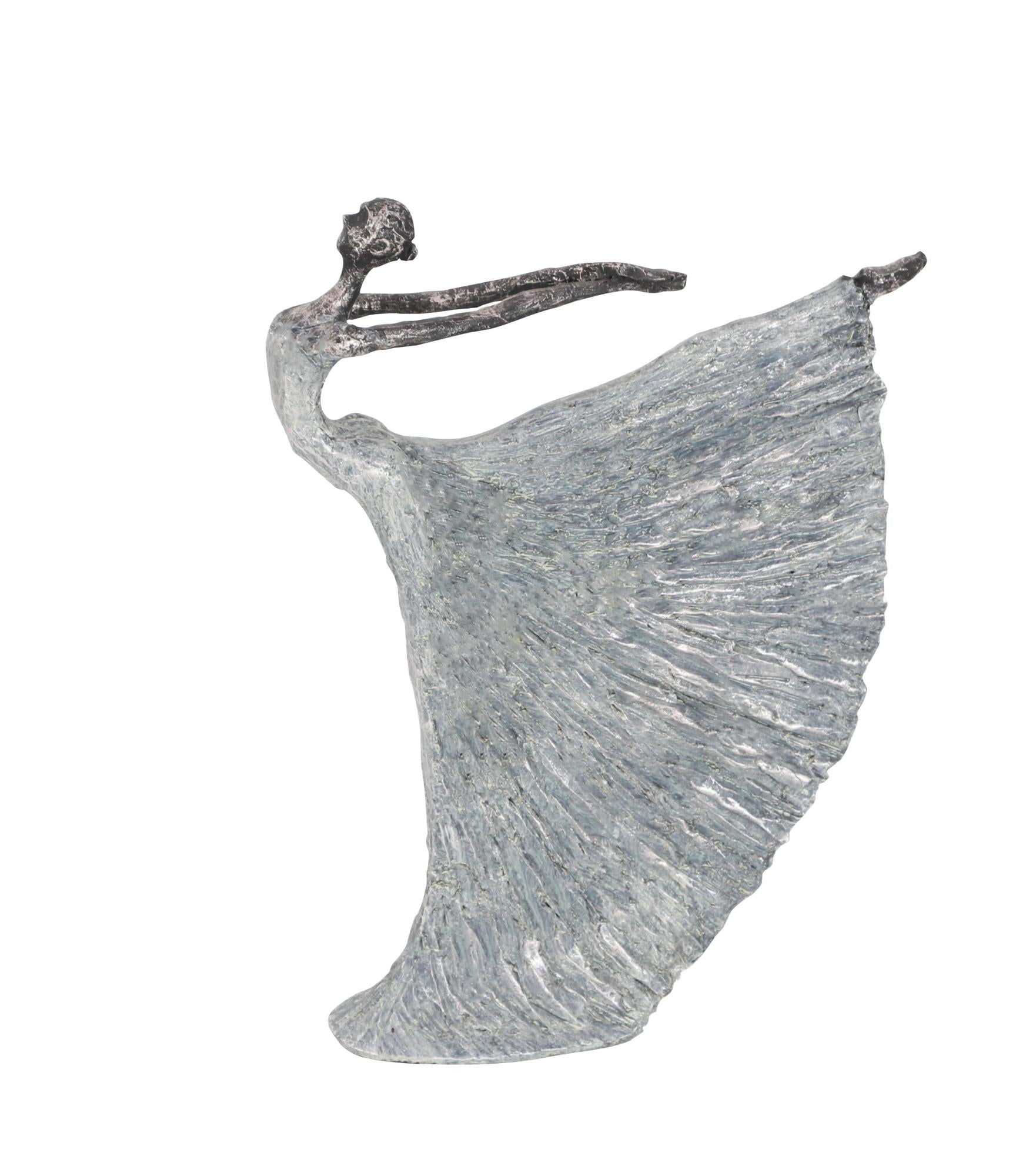 Dancer Gray Polystone Decorative Sculpture