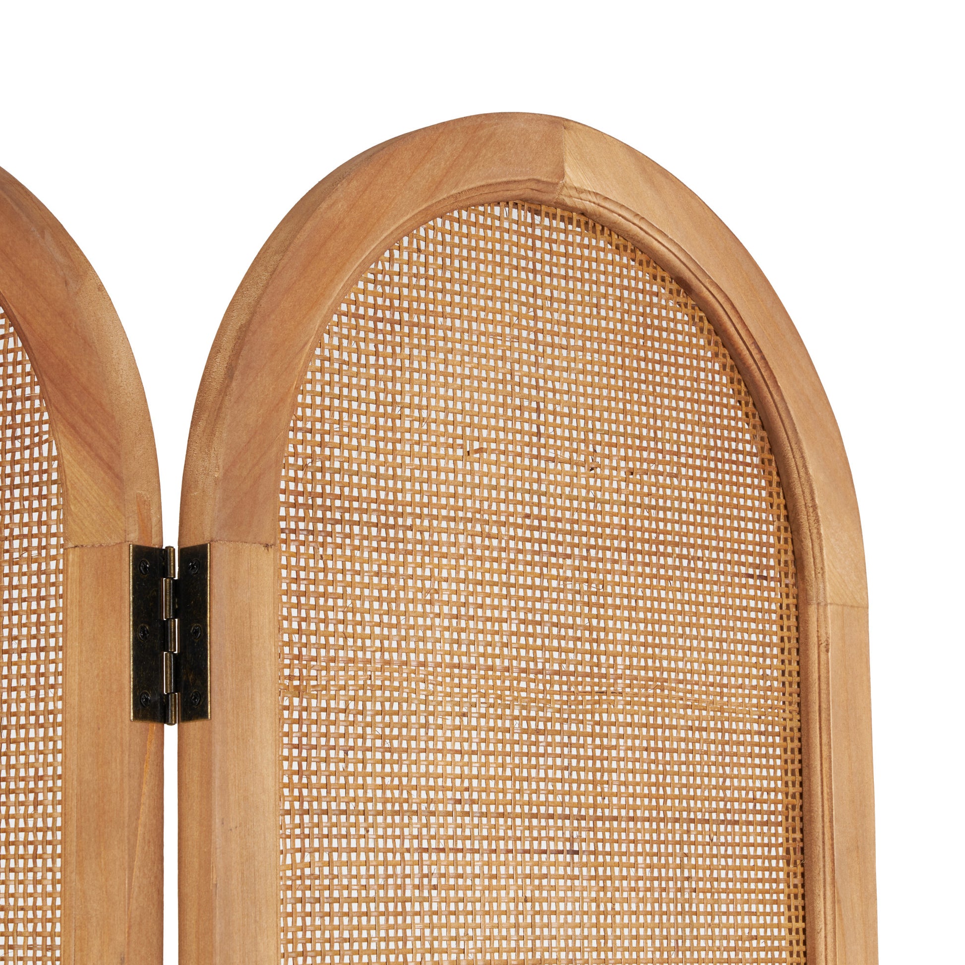 Brown Wood Foldable 3 Panel Partition Room Divider Screen