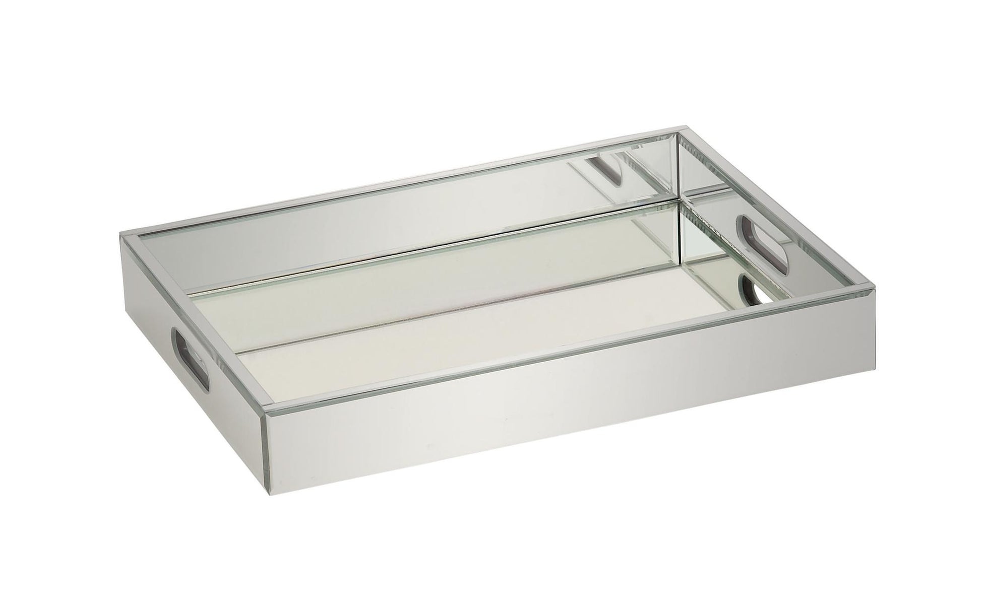 Silver Wooden Mirrored Living Room Decor Tray