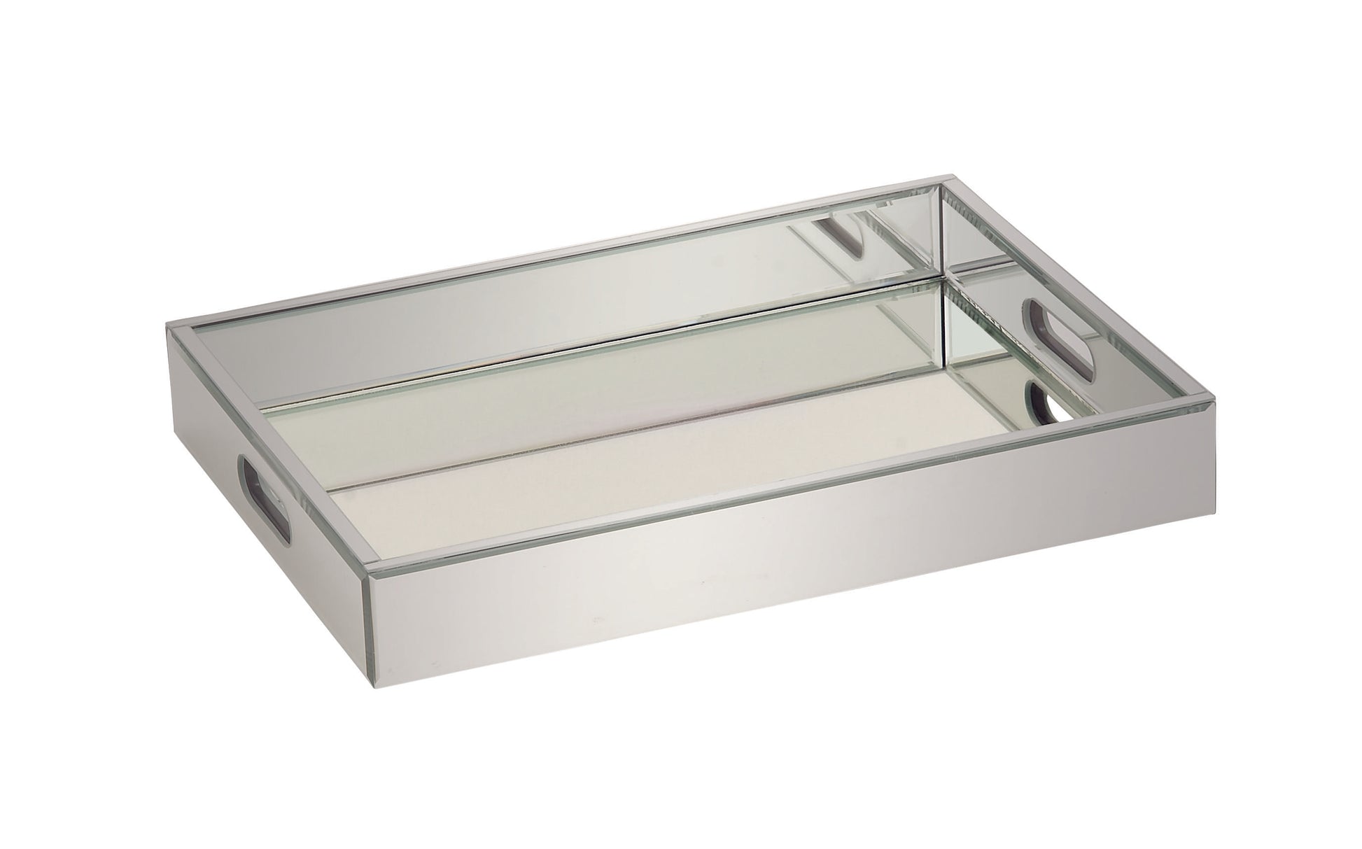 Silver Wooden Mirrored Living Room Decor Tray