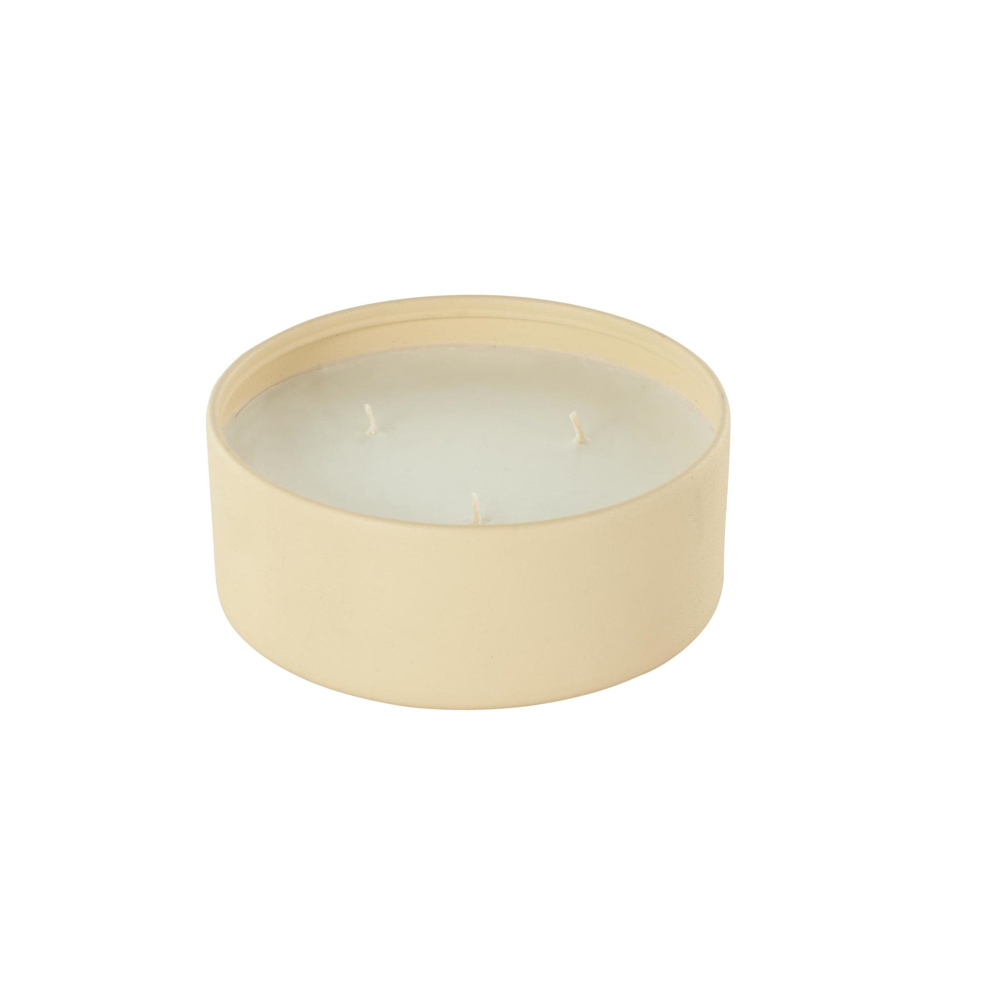 Metal Tangerine Splash Scented Textured 22oz 3 Wick Decorative Candle with White Wax
