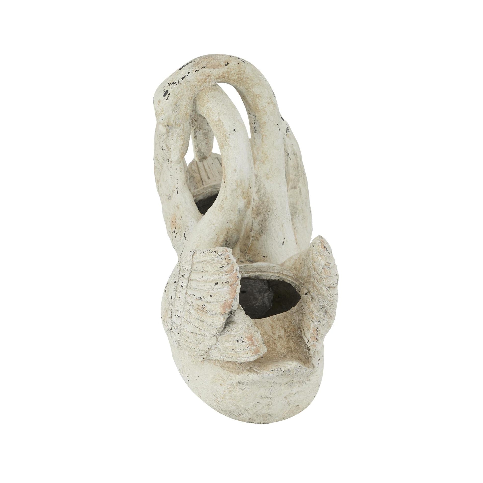 Swan White Magnesium Oxide Indoor Outdoor Planter