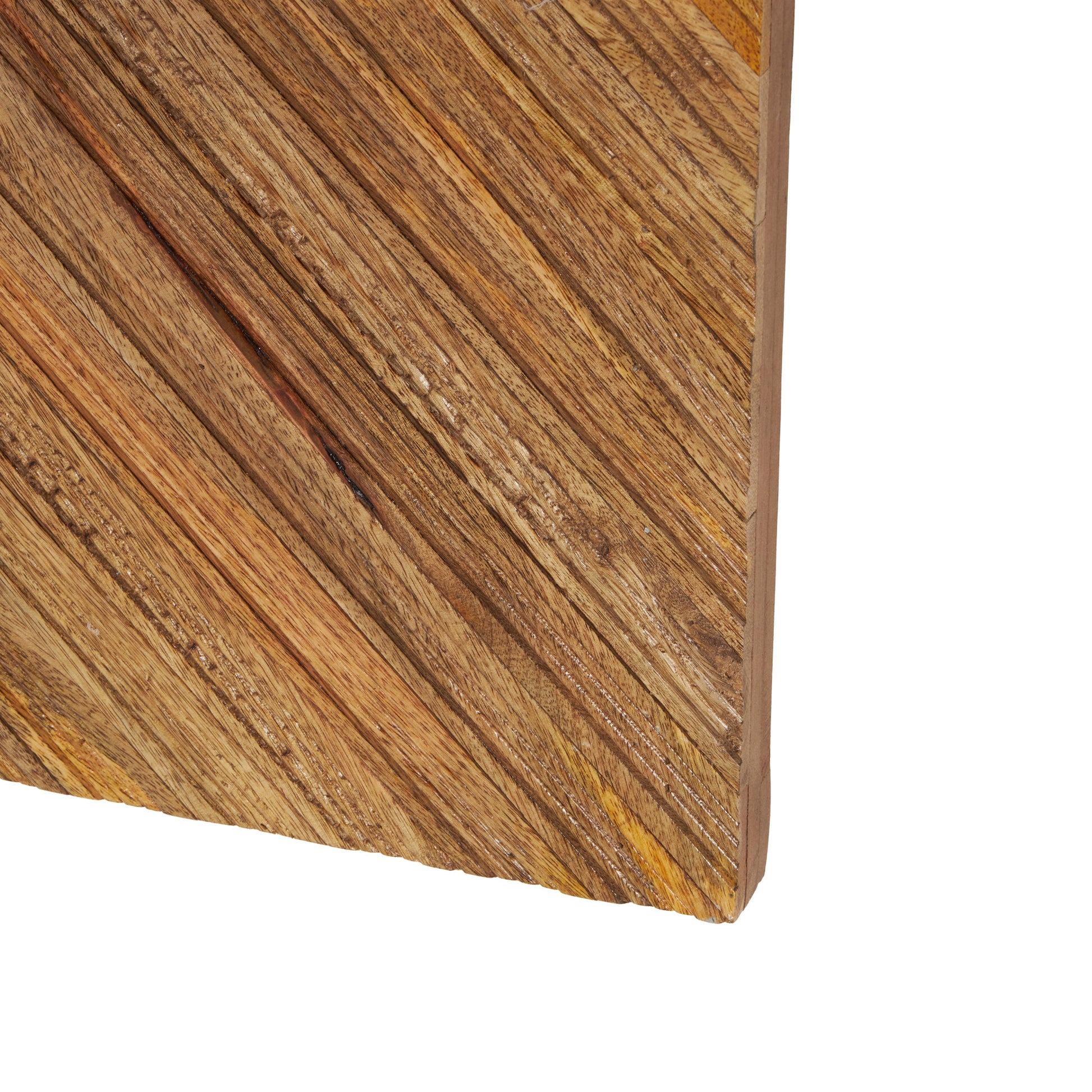 Abstract Brown Mango Wood Handmade Chevron Patterned Home Wall Decor