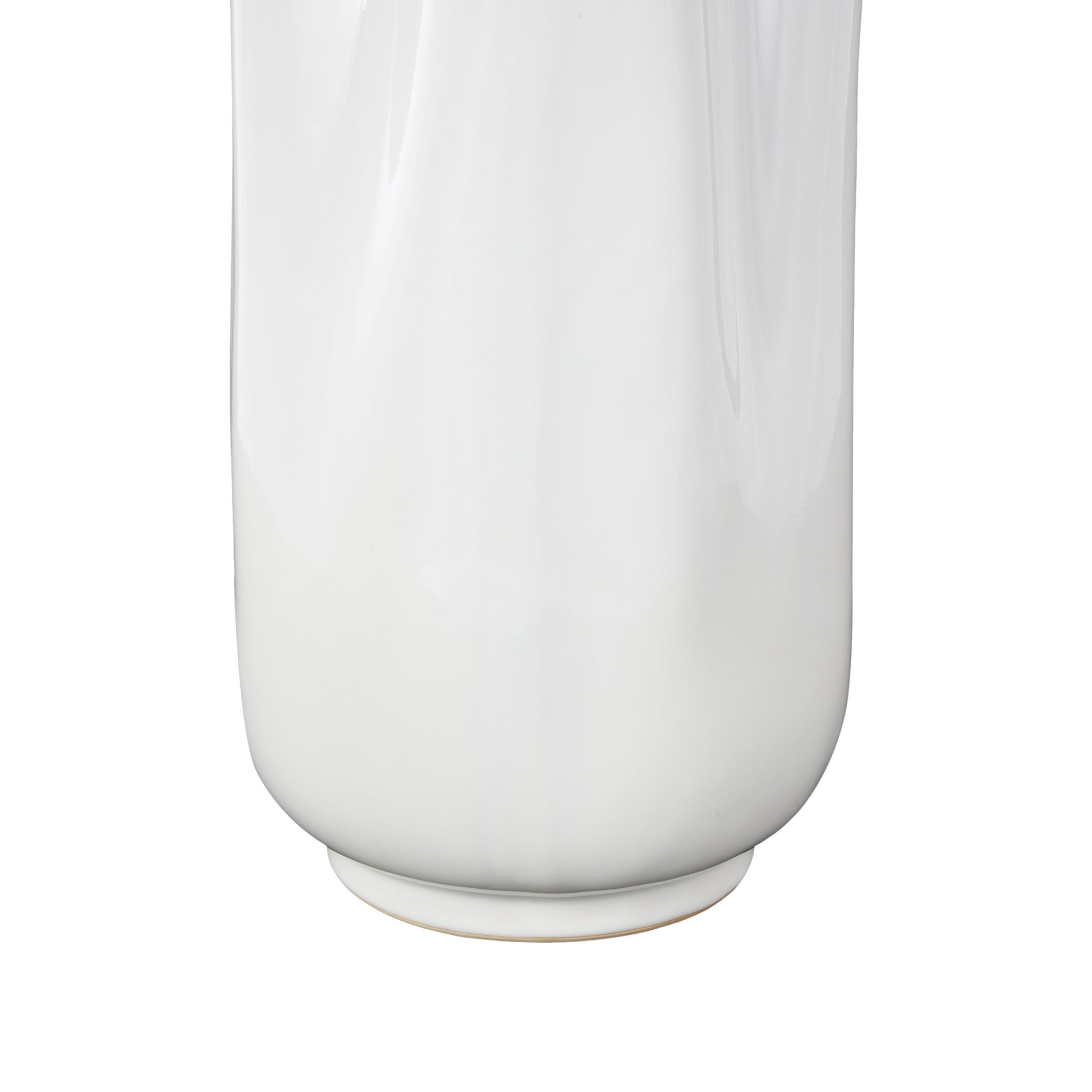 Abstract White Ceramic Decorative Vase with Multiple Openings
