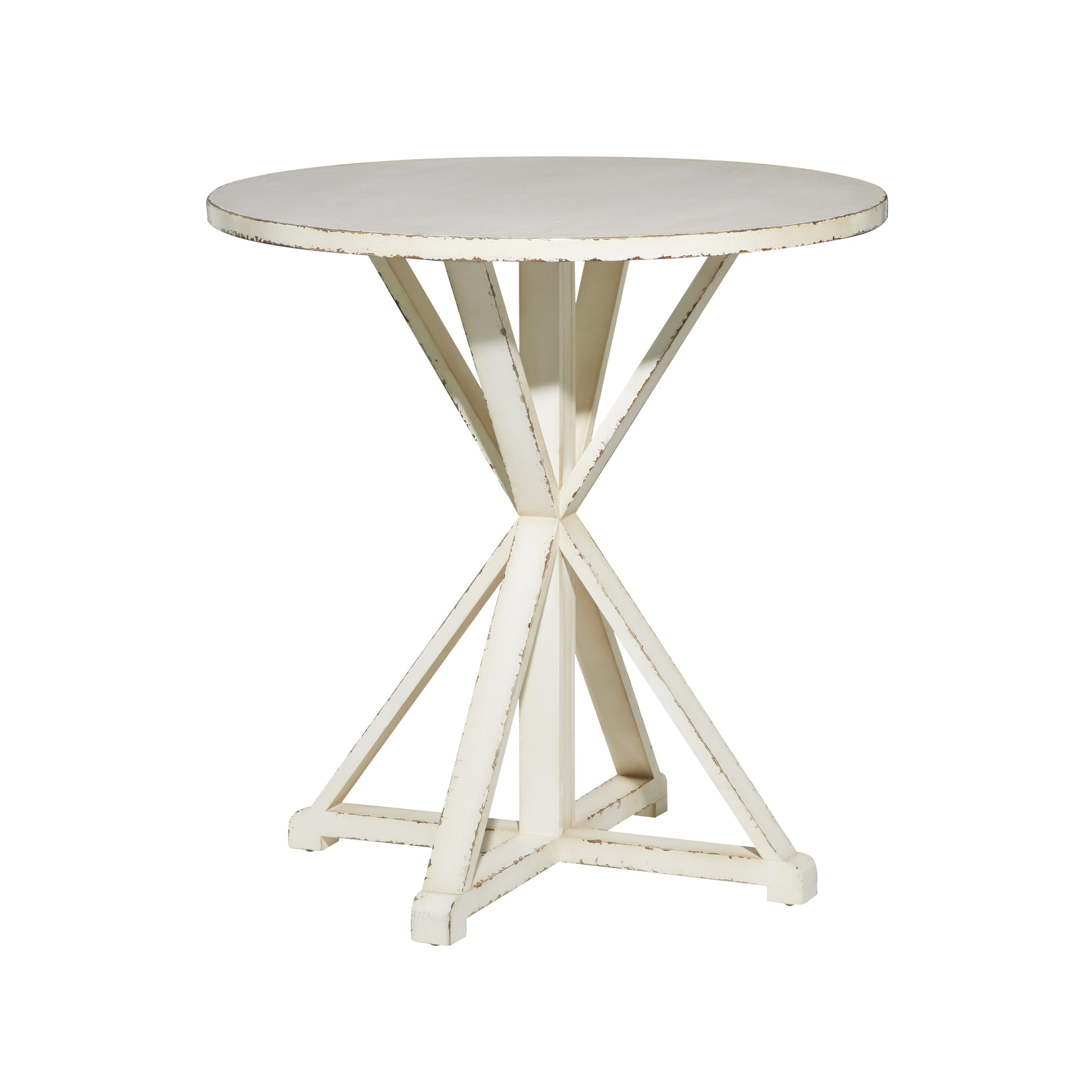 Wood Side End Accent Table with X Shaped Legs