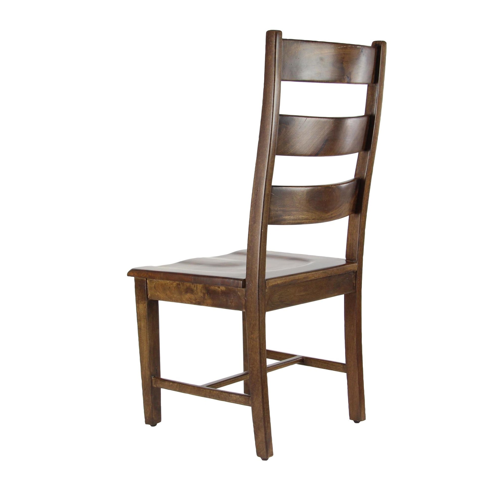 Brown Mango Wood Ladder Back Kitchen Dining Chair