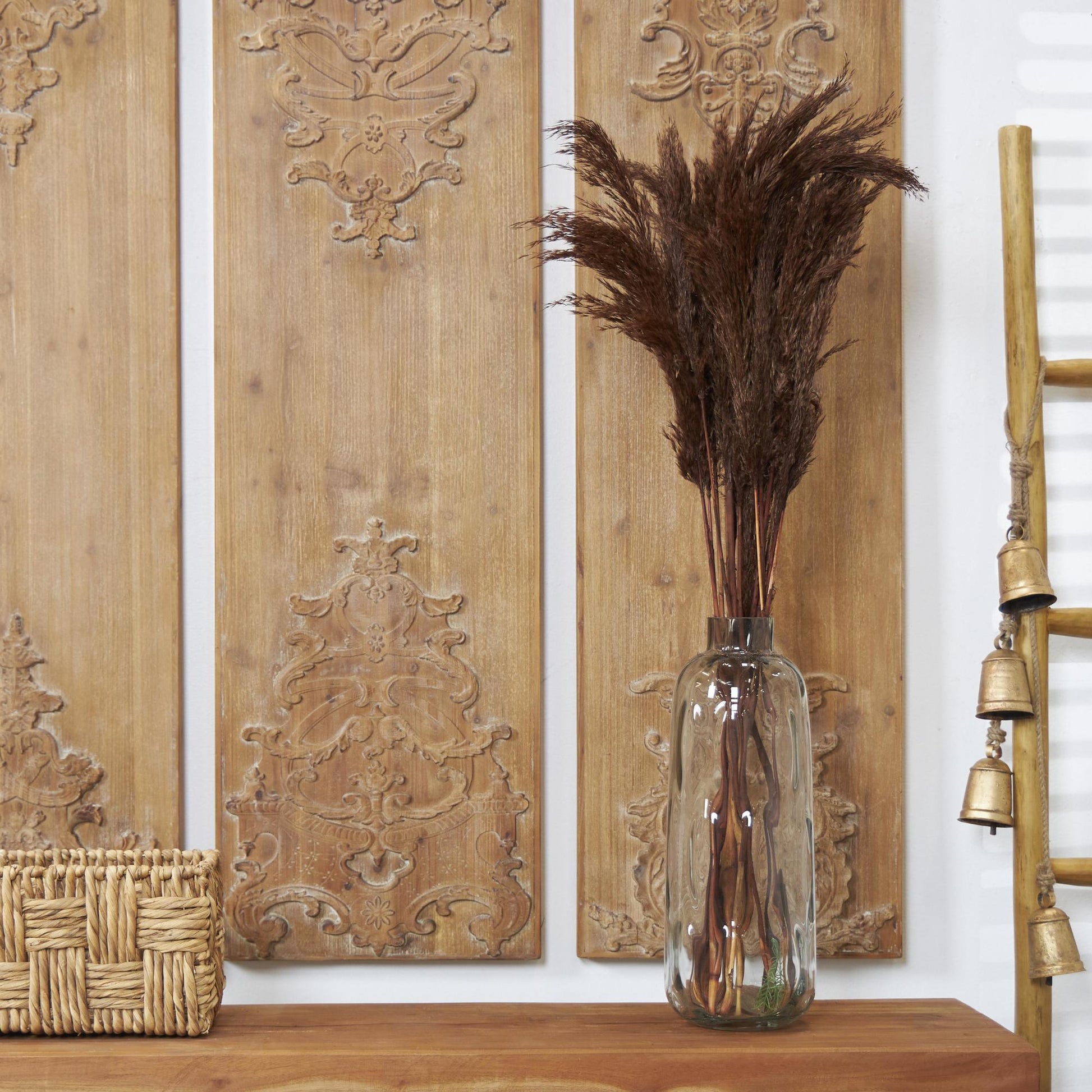 Pampas Dried Plant Grass Home Decor Natural Foliage with Long Stems