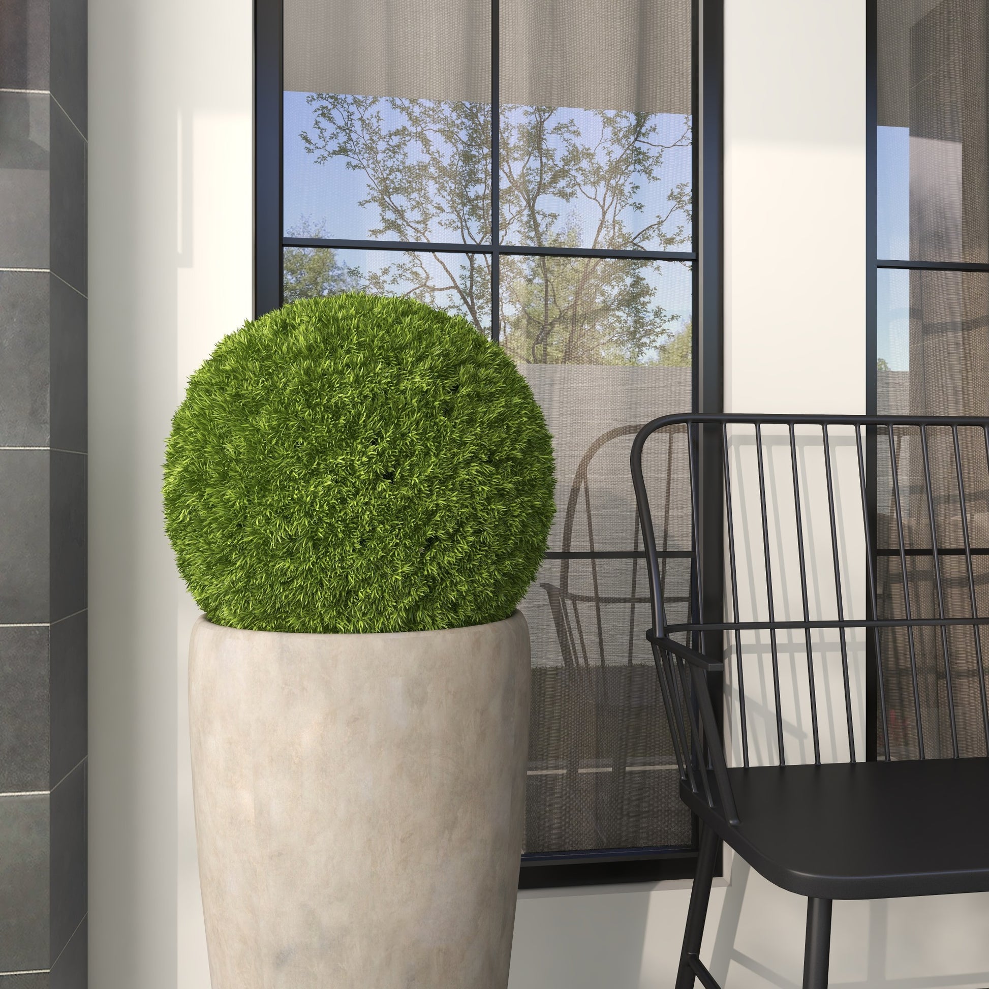 Topiary Green Faux Foliage Indoor Outdoor Artificial Foliage Ball