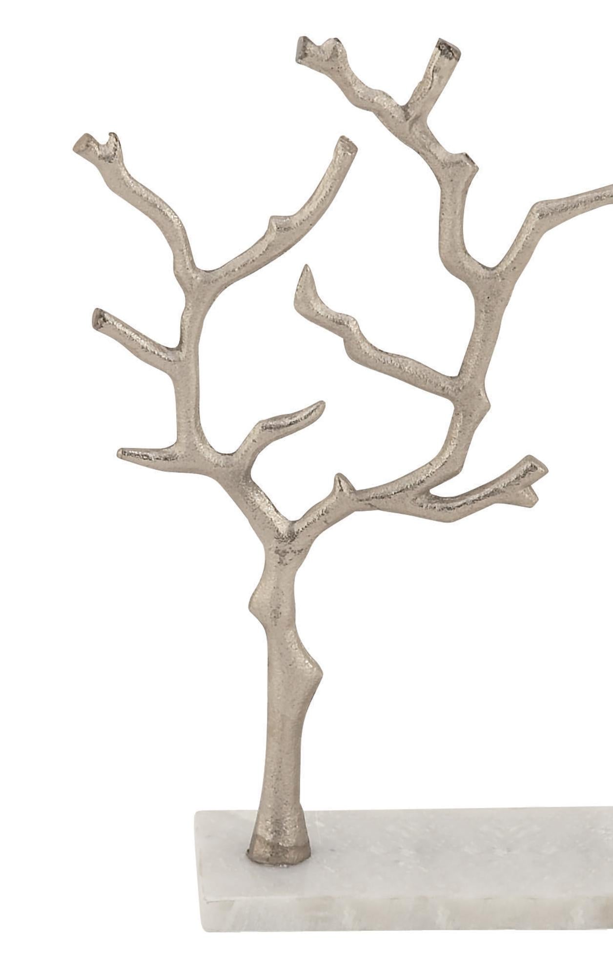 Tree Marble Display Jewelry Stand with Rectangular Base