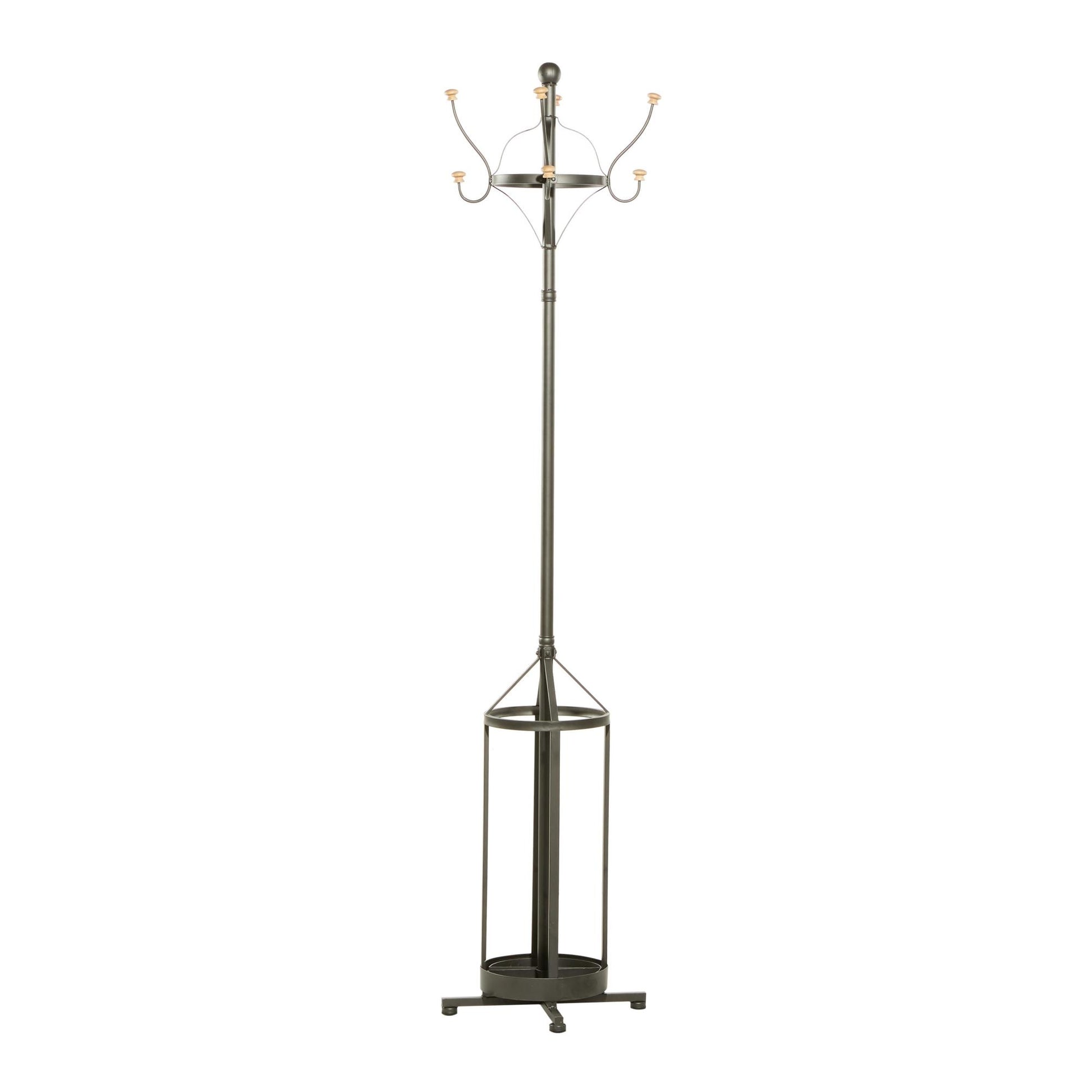 Black Metal Freestanding Coat Rack