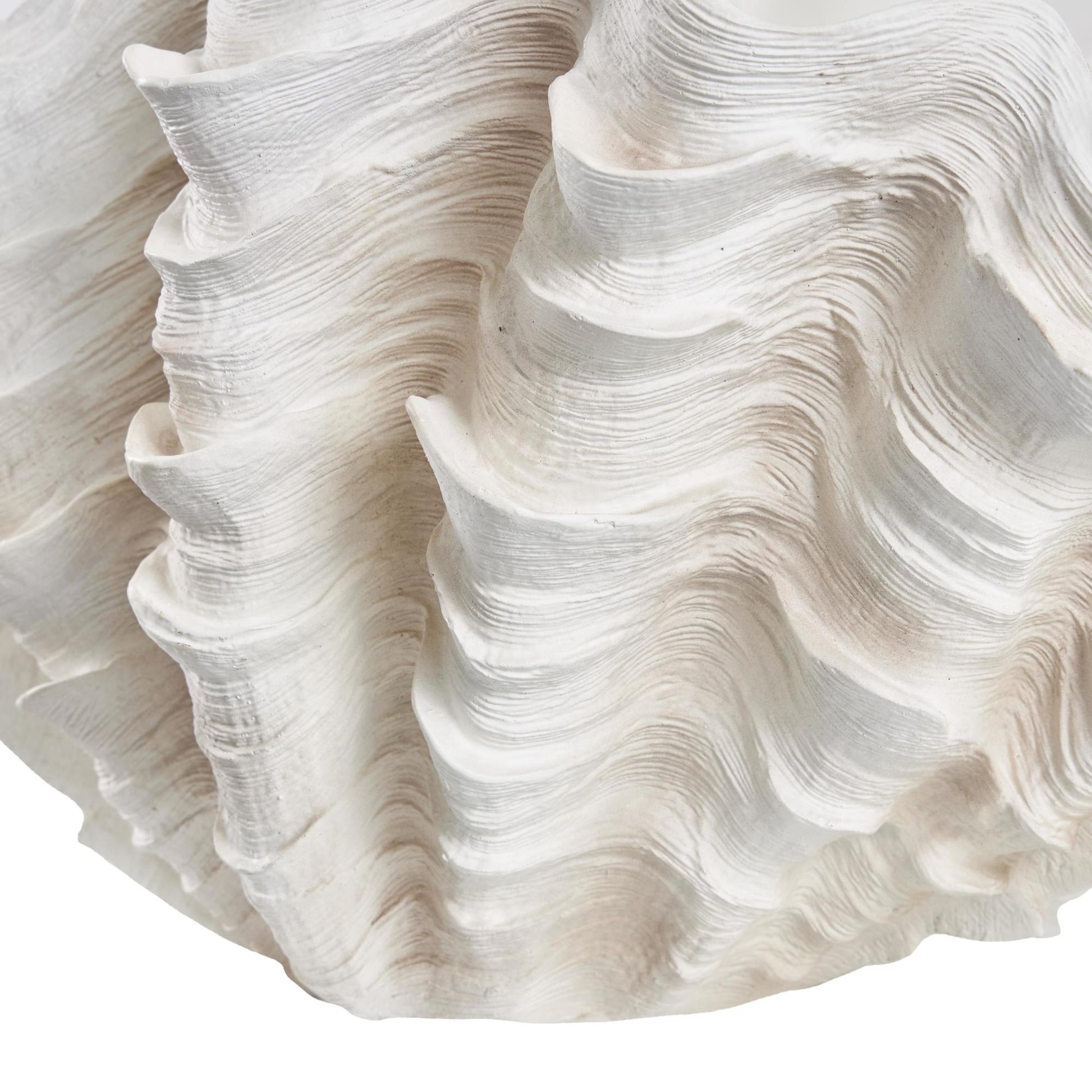Shell Cream Resin Textured Decorative Sculpture