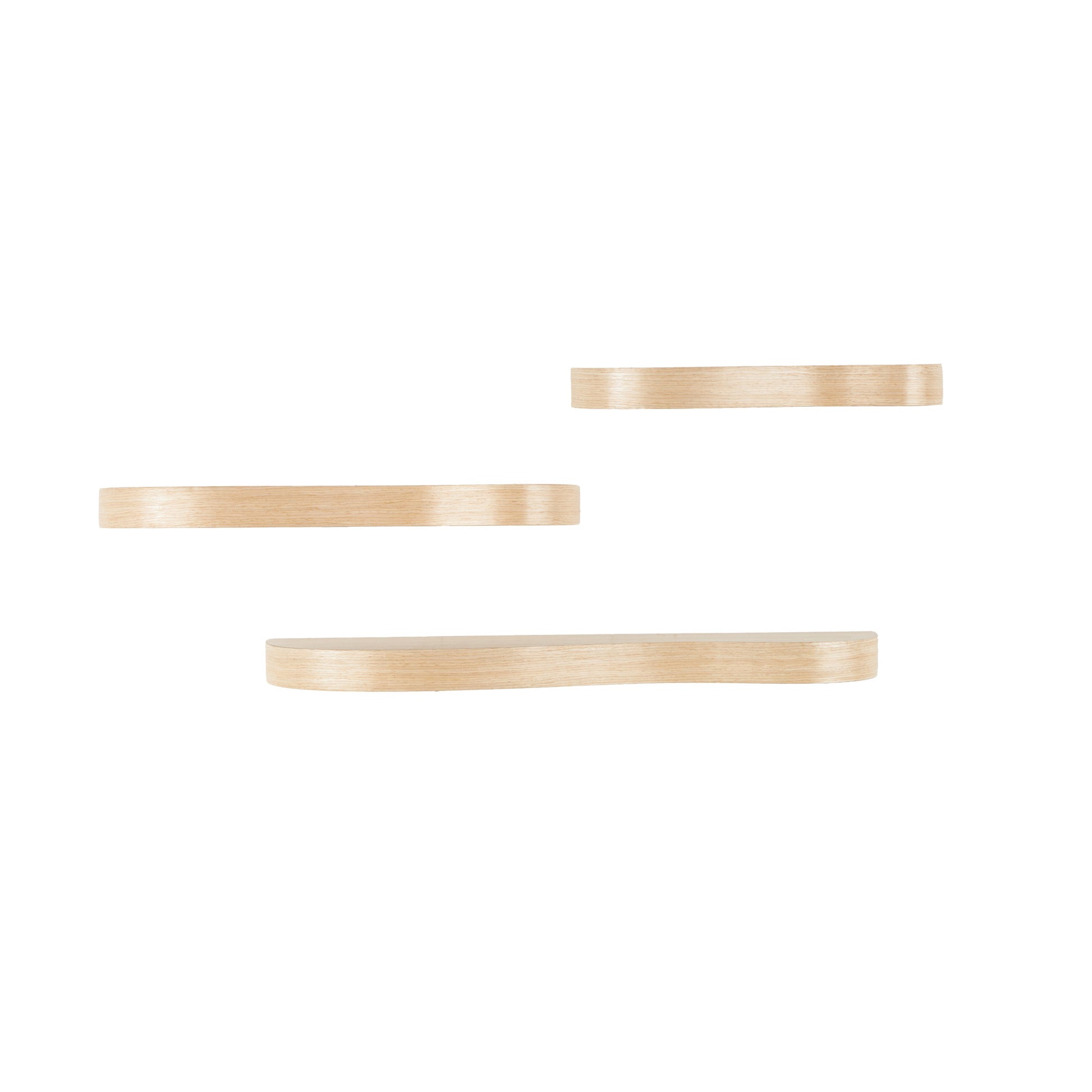 Set of 3 Wood Handmade Room Wall Shelf with Various Sizes Set of 3 24", 20", 16"W