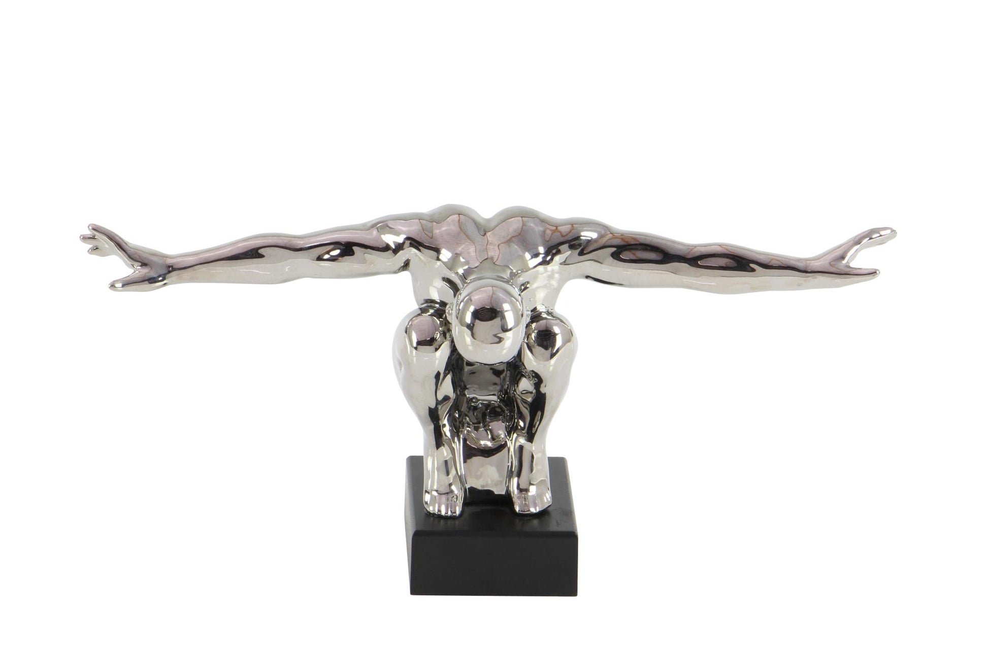 Diver Silver Porcelain Ceramic Decorative Sculpture
