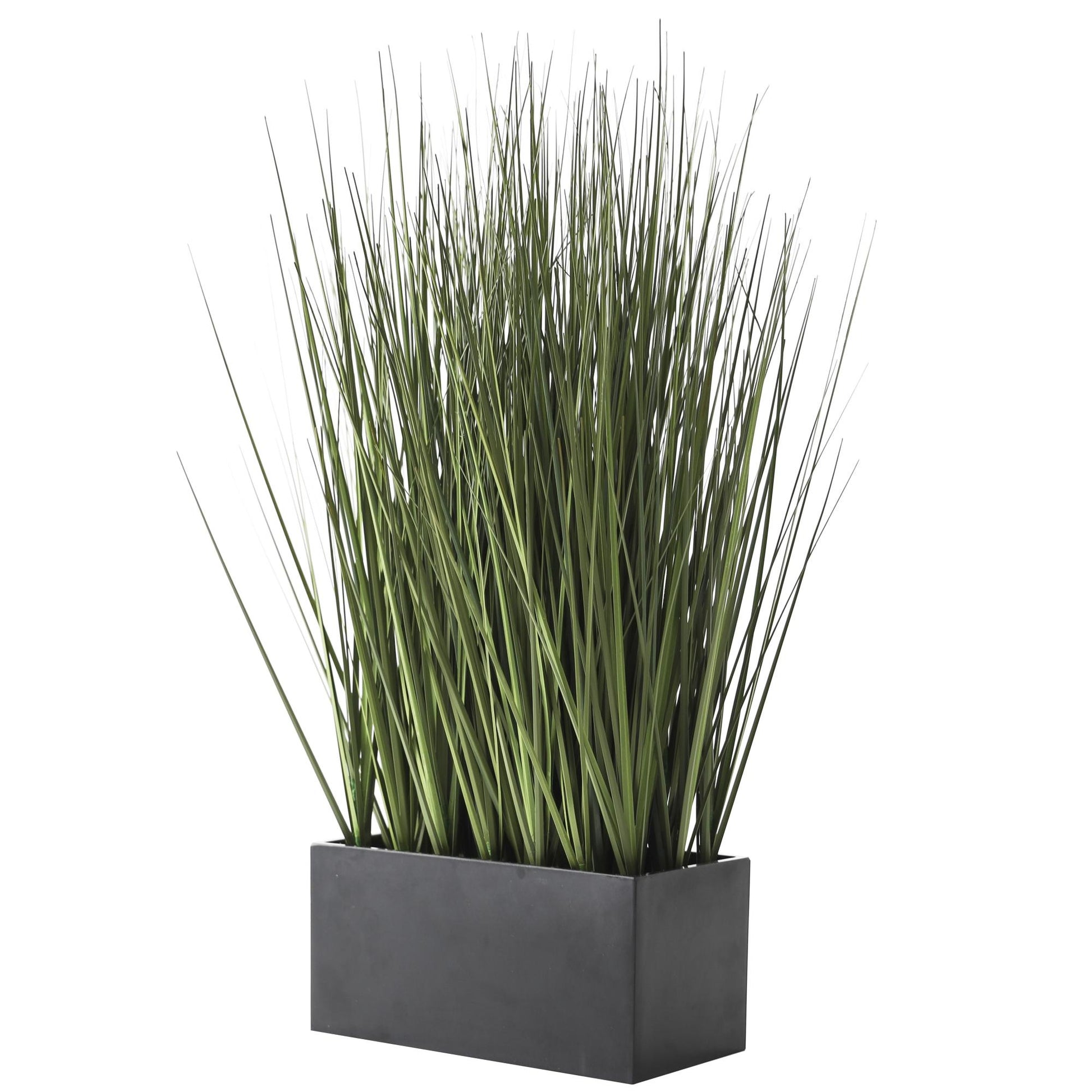 Faux Foliage Indoor Outdoor Artificial Plant with Black Rectangular Plastic Pot