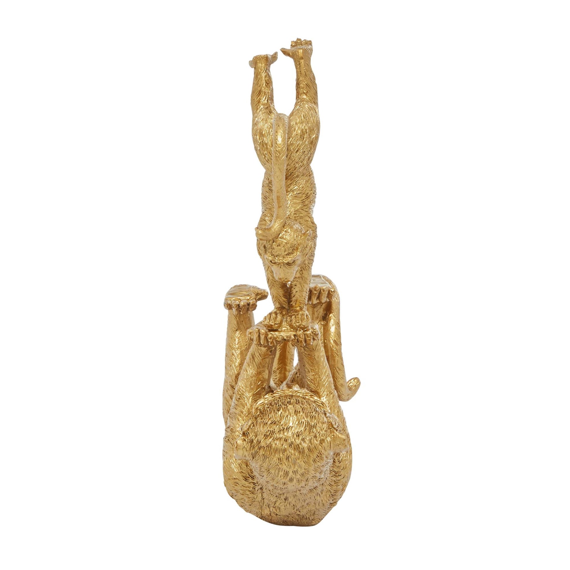 Monkey Gold Polyresin Decorative Sculpture
