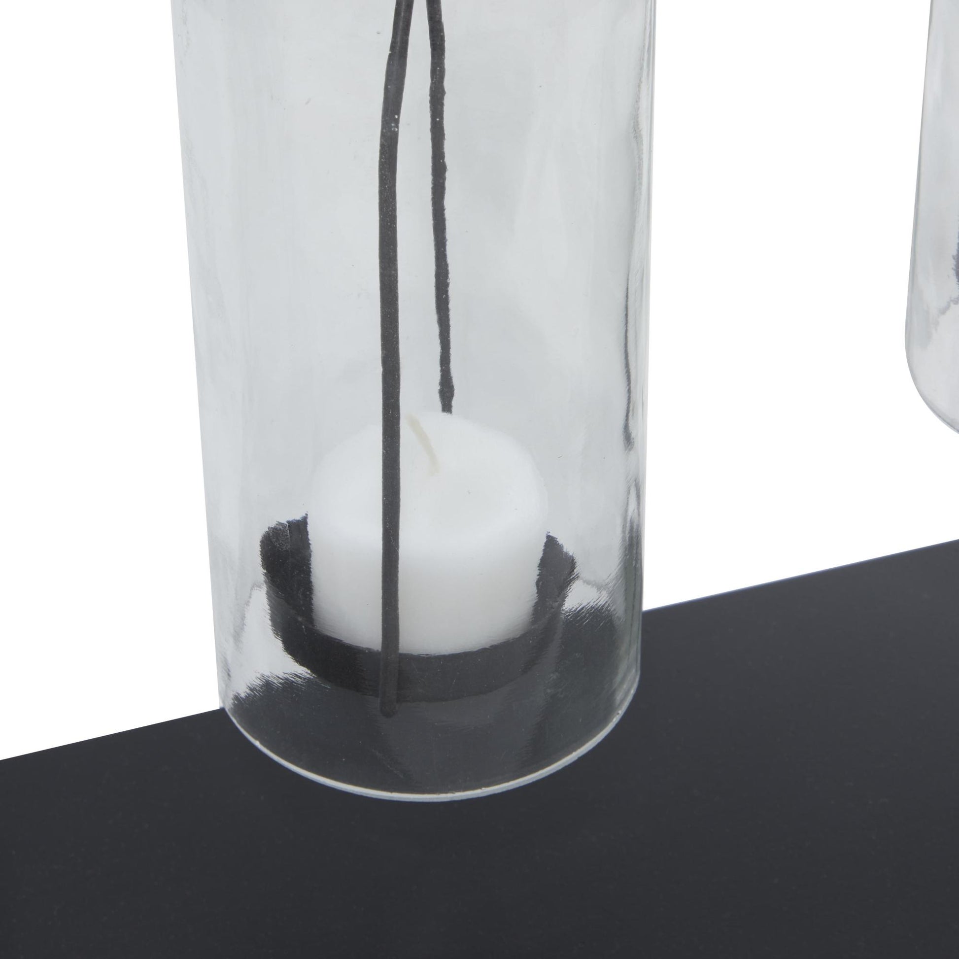 Black Metal Hanging Bottle Decorative Indoor Outdoor Candle Lantern