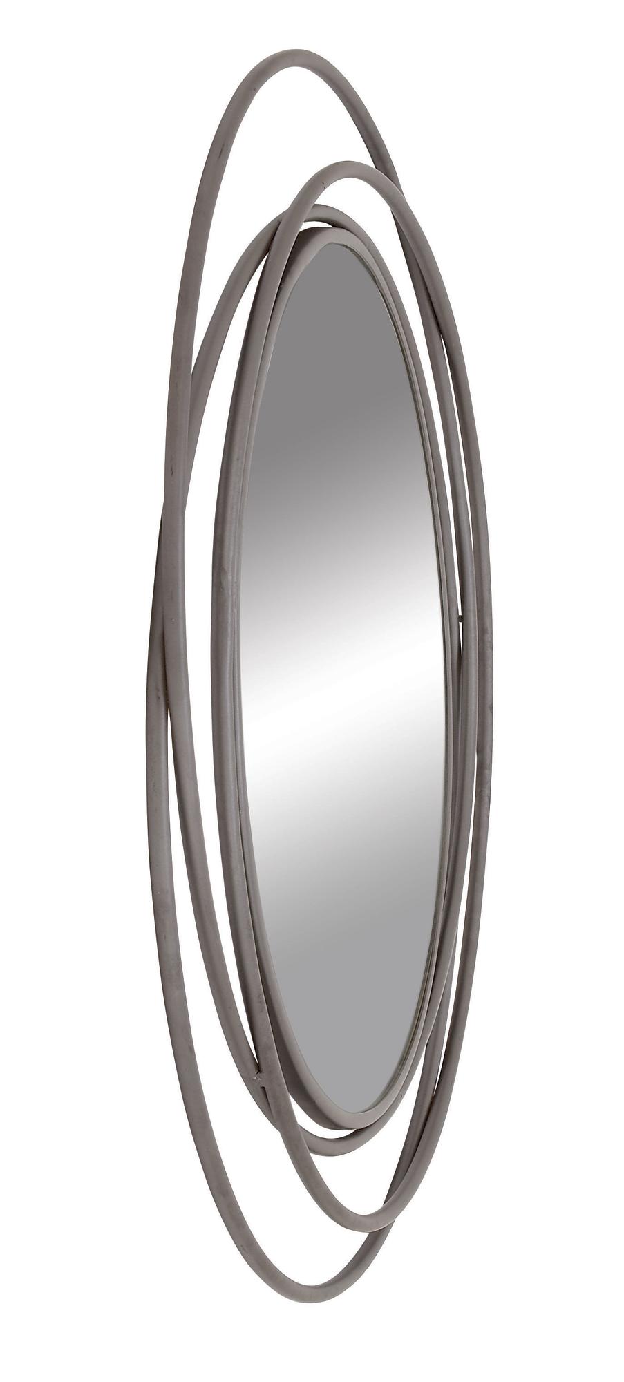 Metal Room Wall Mirror with Overlapping Circles