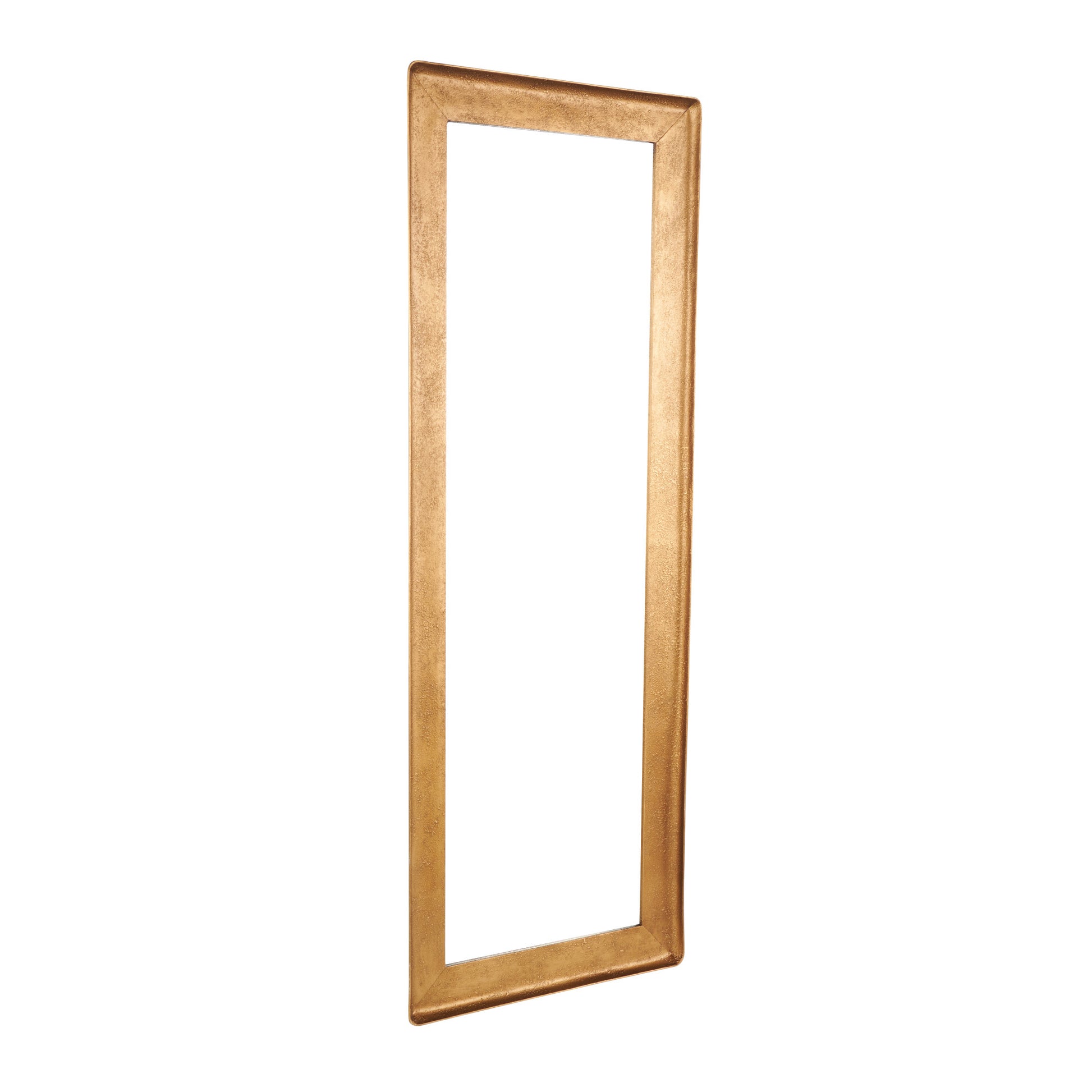 Gold Metal Room Wall Mirror with Textured Frame