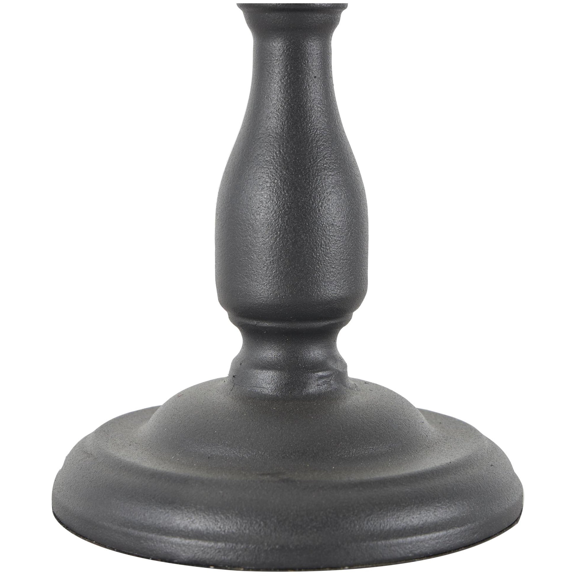 Scroll Black Metal Antique Style Taper 5 Slot Decorative Candelabra