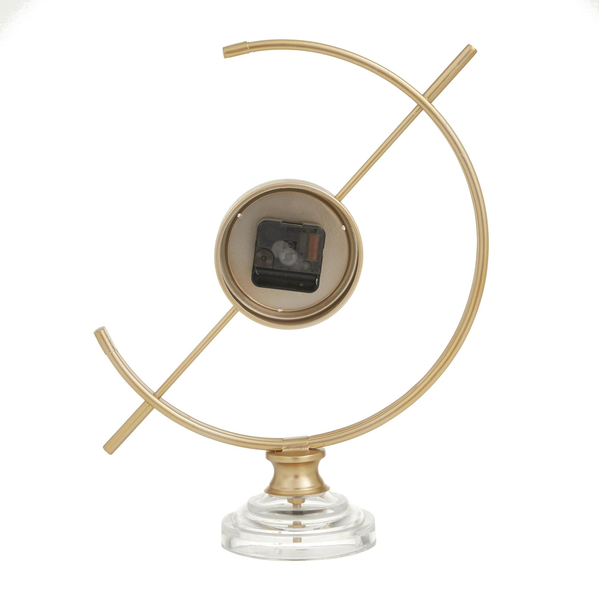 Gold Metal Decorative Clock with Acrylic Base