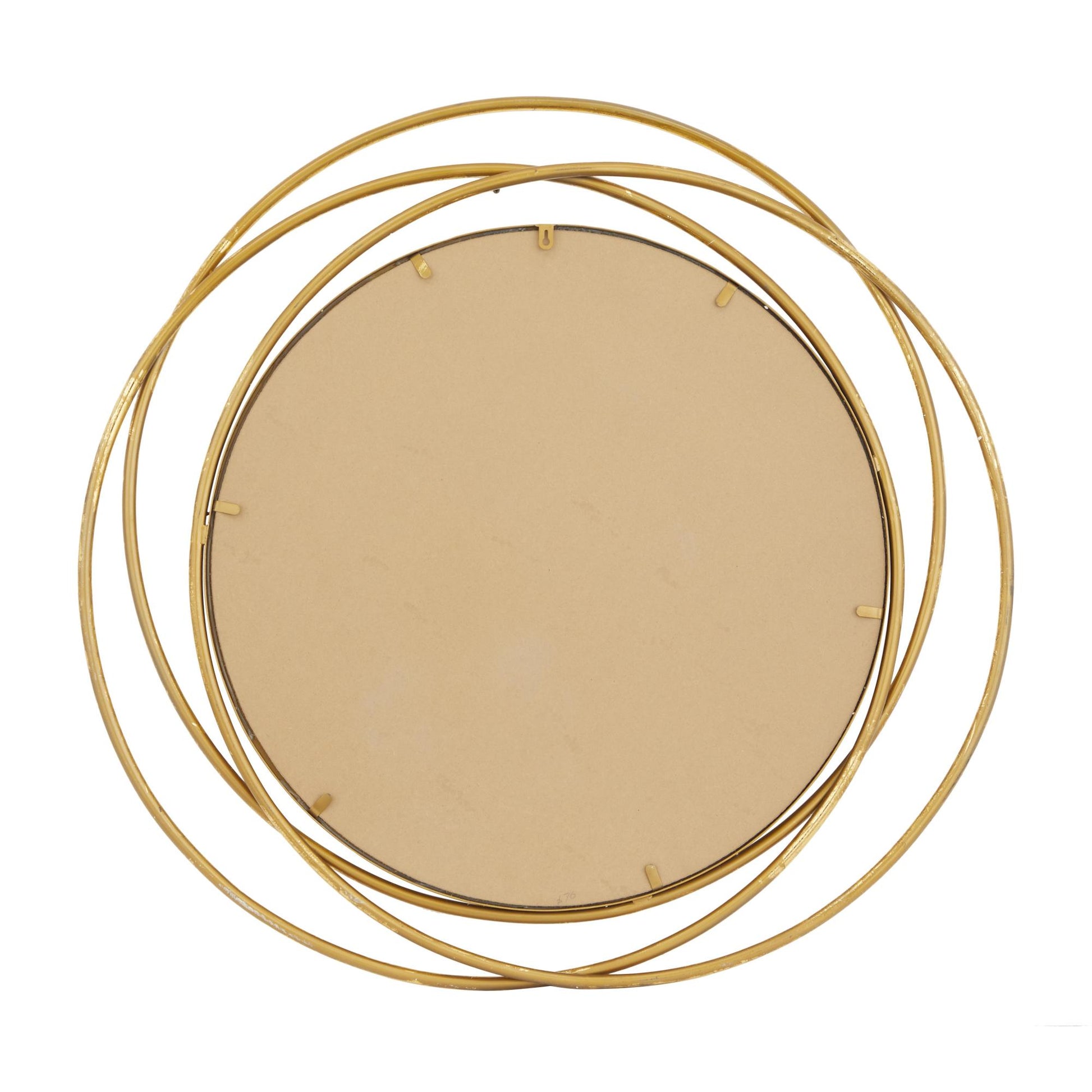 Metal Room Wall Mirror with Overlapping Circles