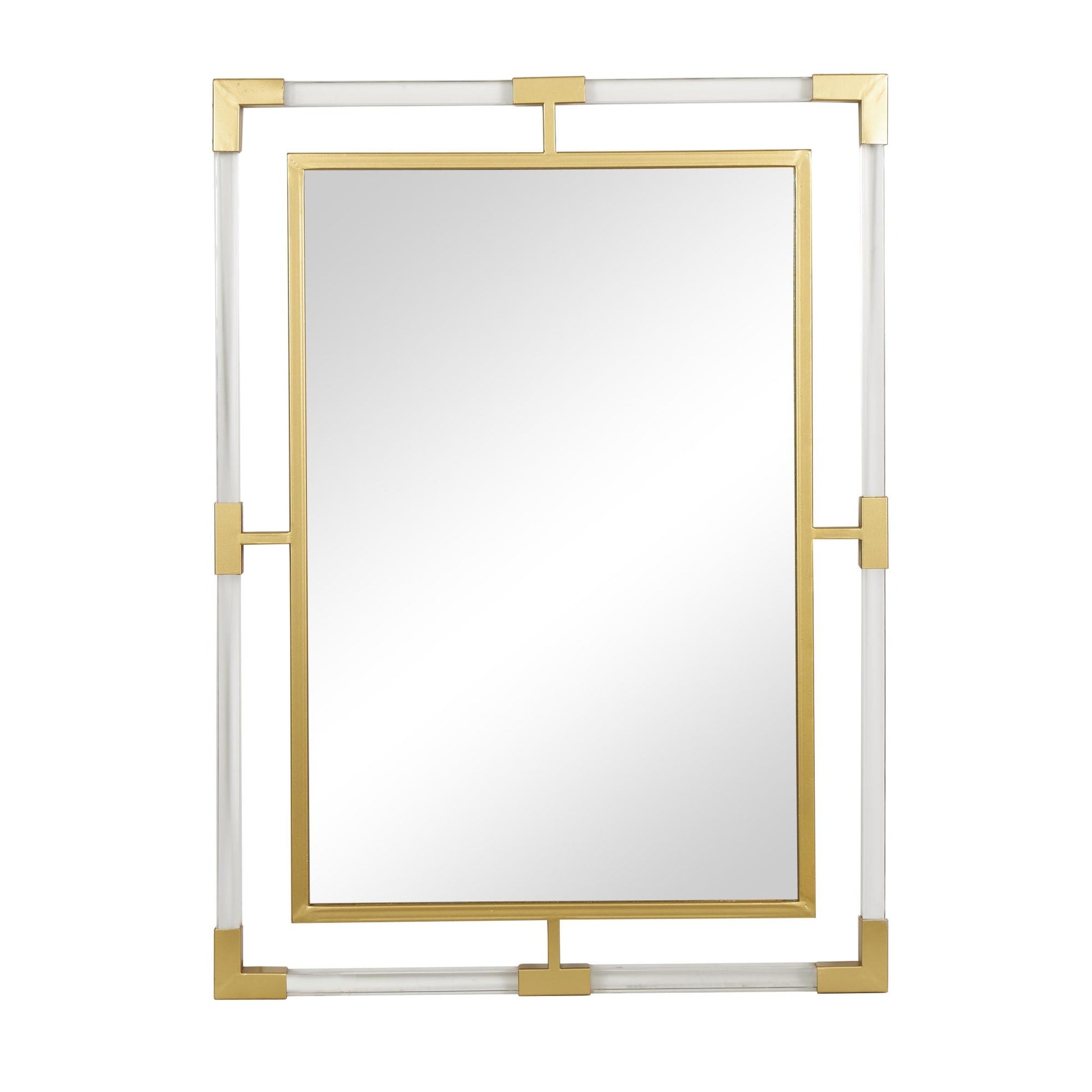 Metal Double Framed Room Wall Mirror with Acrylic Frame