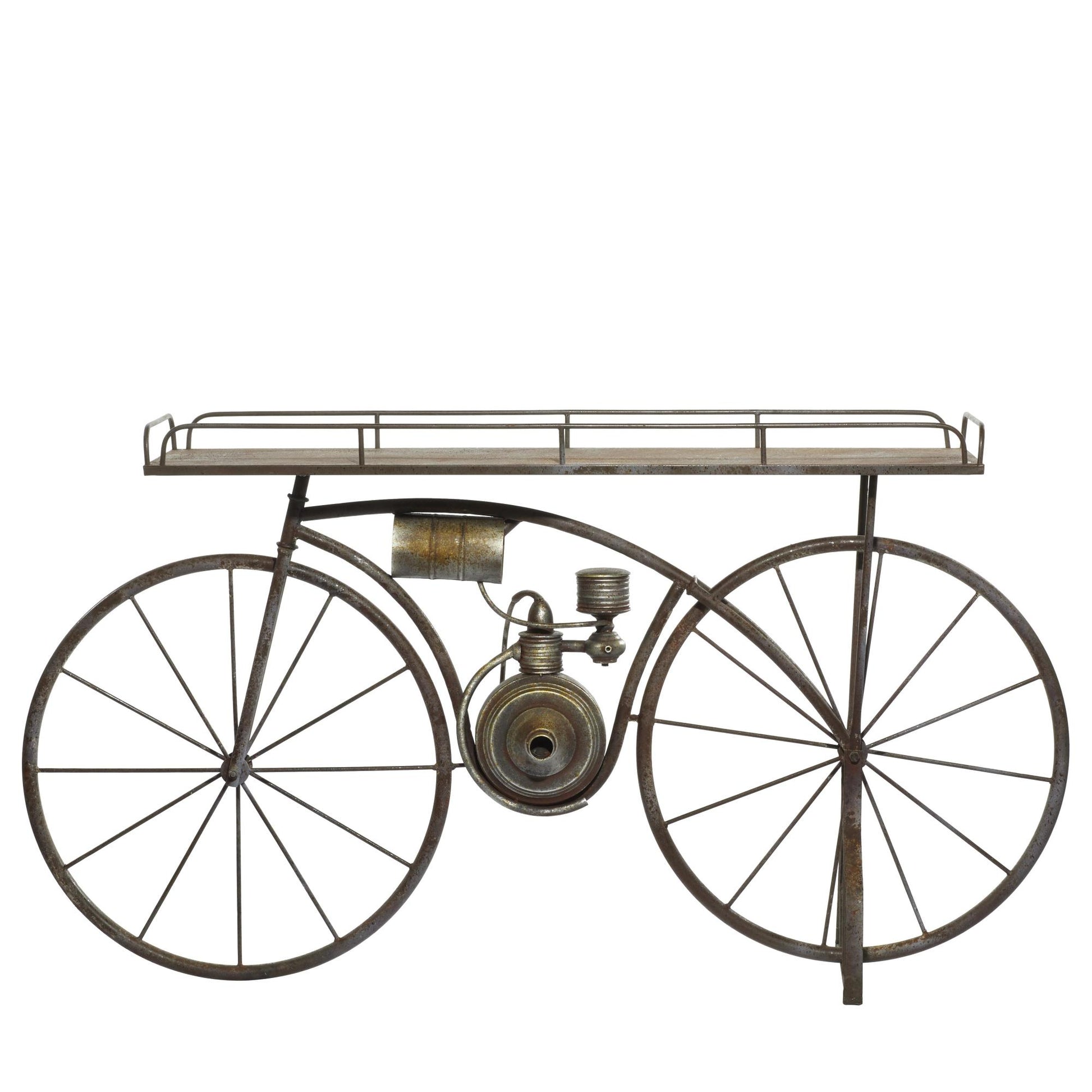 Bike Bronze Metal Weathered Vintage Indoor Outdoor Plantstand