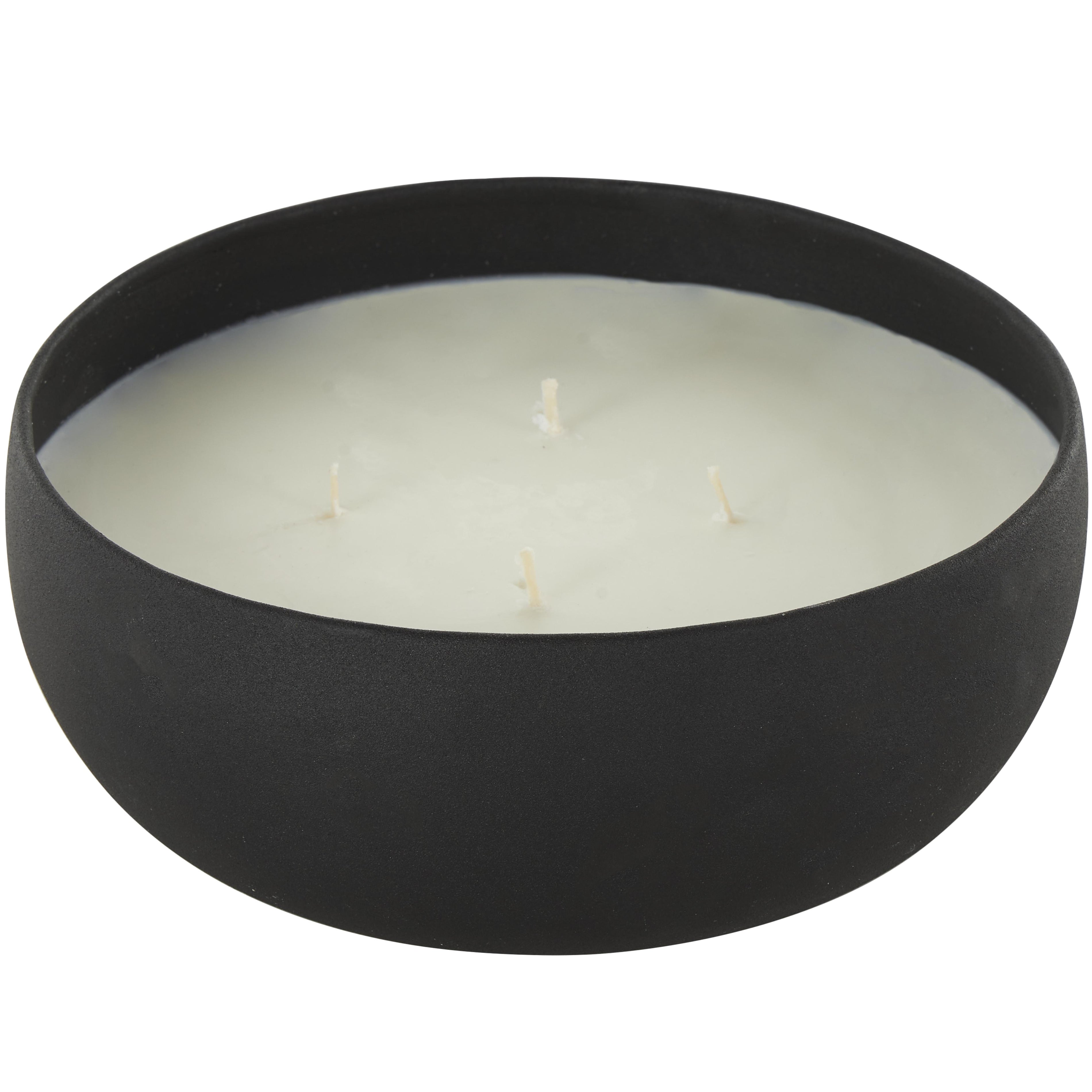 Metal Tangerine Splash Scented Textured 34oz 4 Wick Decorative Candle with White Wax