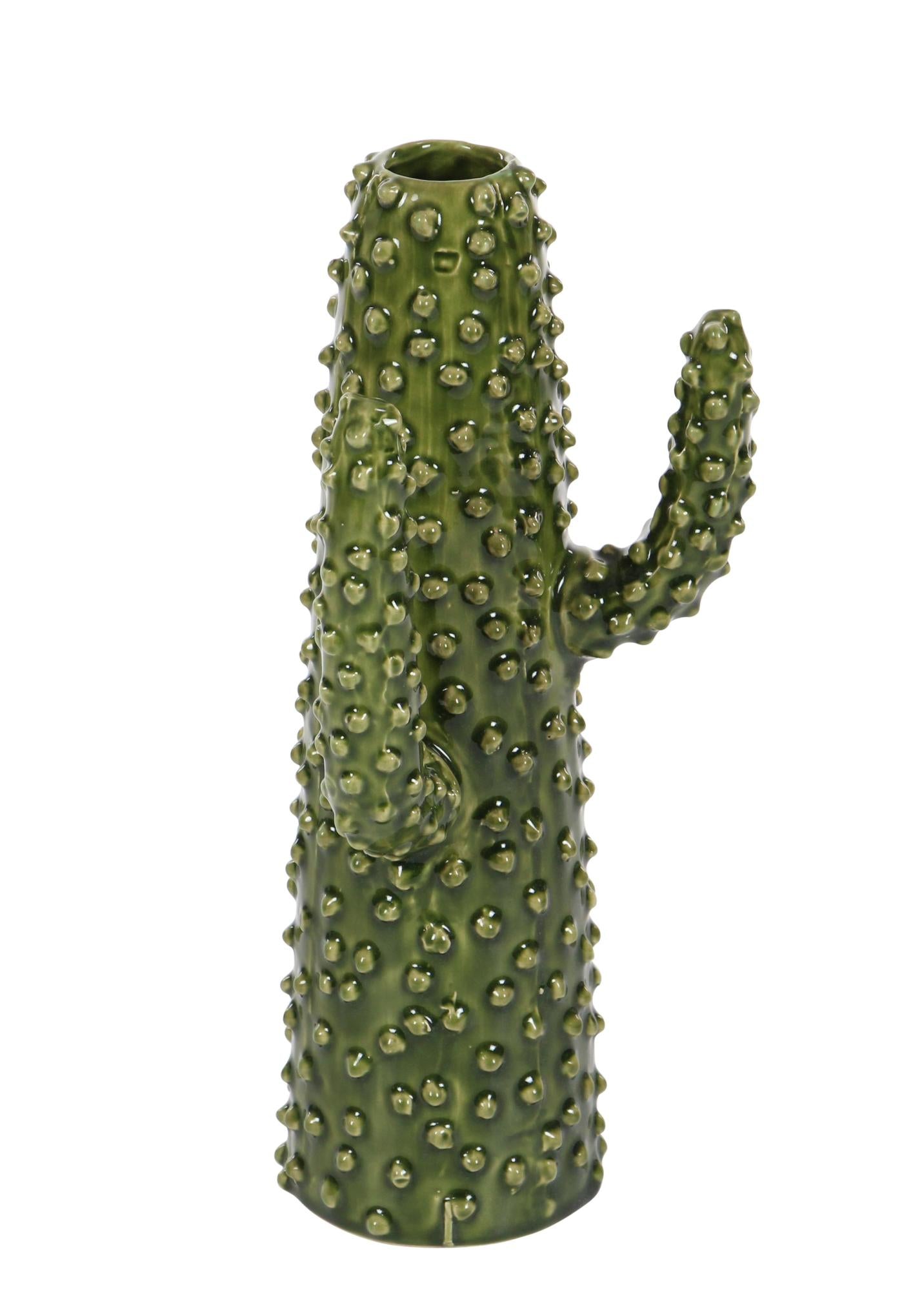 Cactus Green Ceramic Decorative Vase