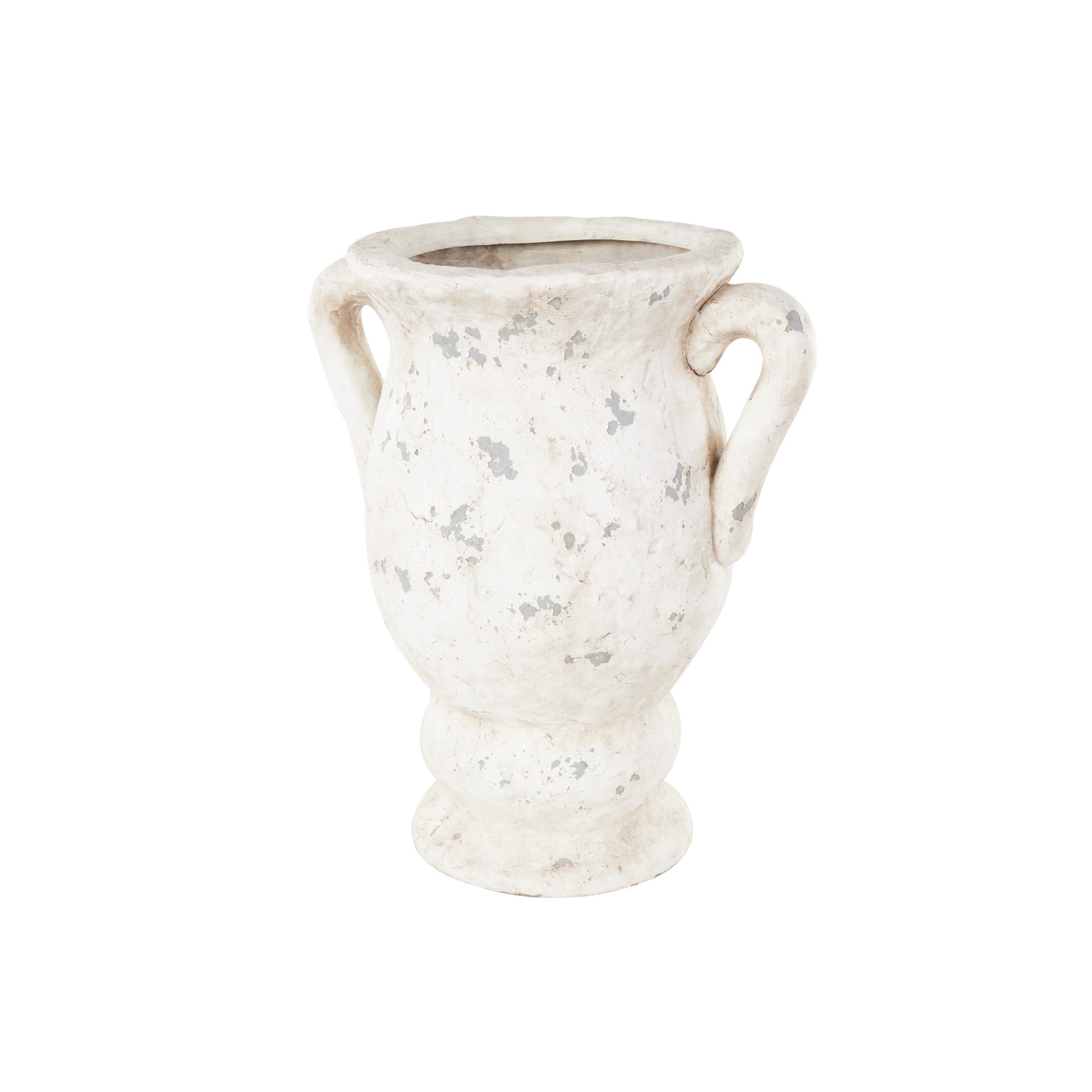 Ceramic Antique Style Distressed Decorative Vase with Handles 14" x 10" x 17"